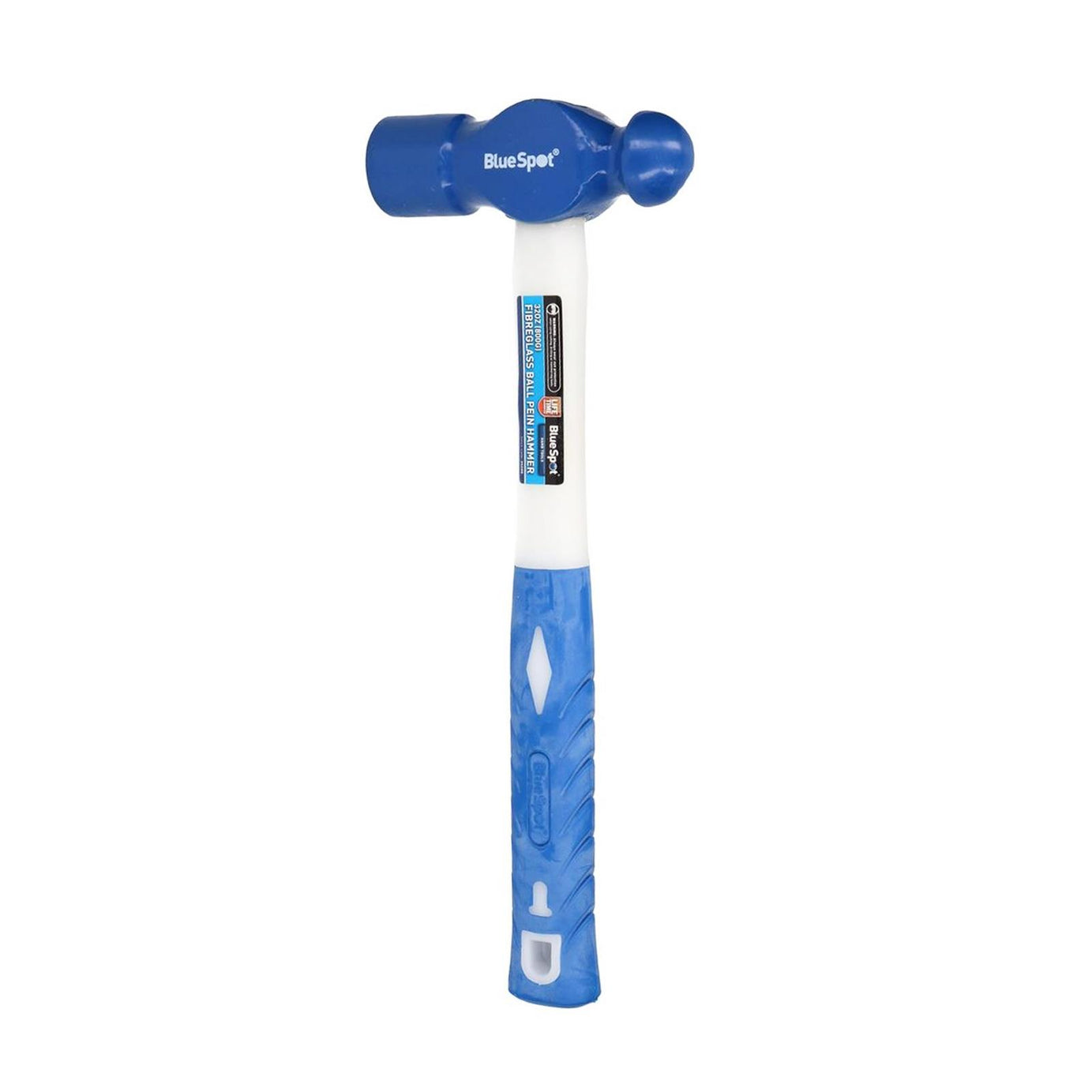 BlueSpot 32oz Ball Pein Hammer Fibreglass Rubber Grip Handel Hardened Steel Head