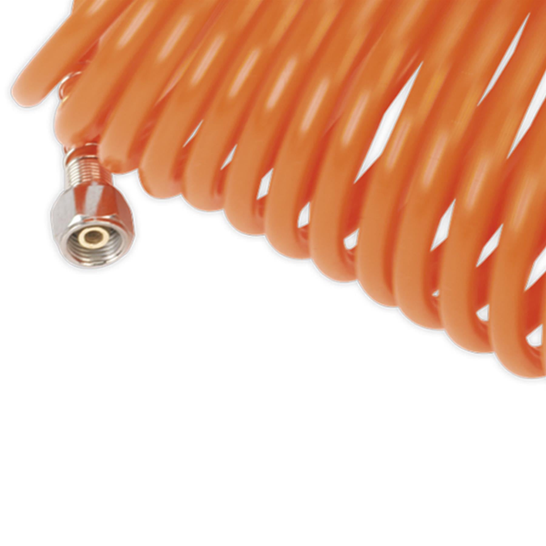 Sealey PE Coiled Air Hose 5m x Ø5mm with 1/4"BSP Unions