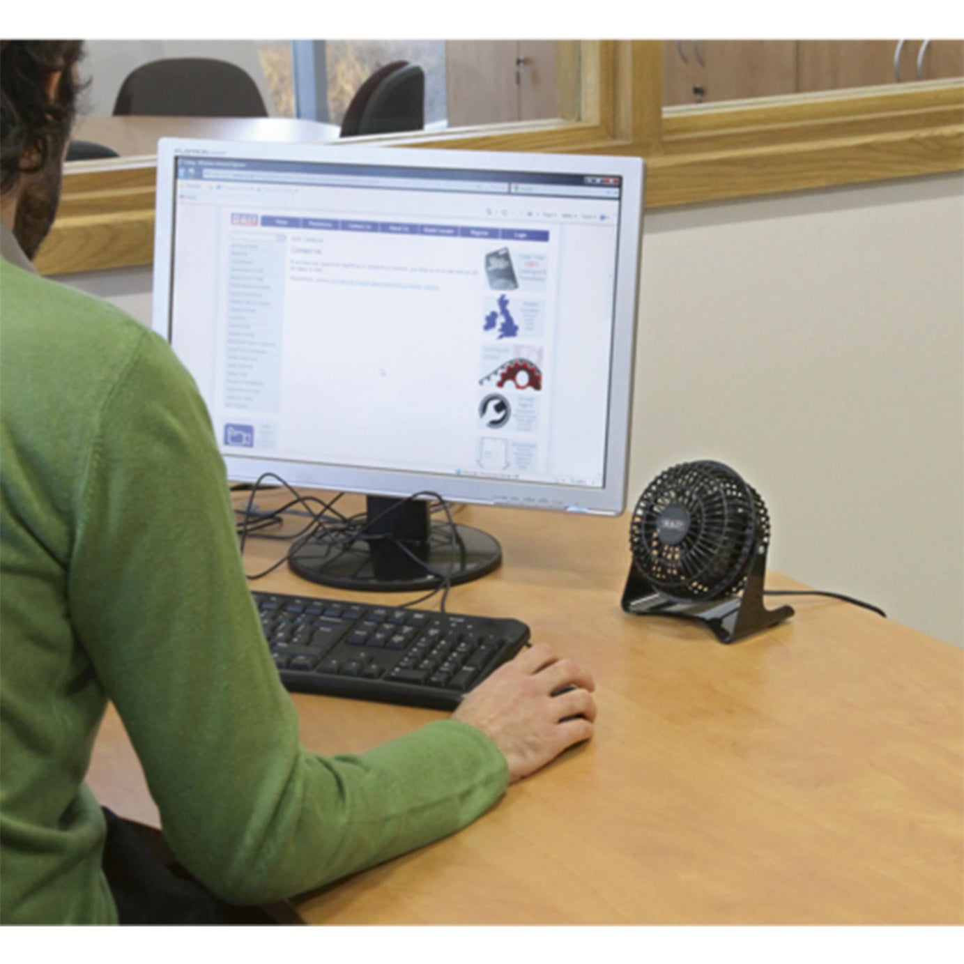 Sealey Desk Fan Mini 4" 230V