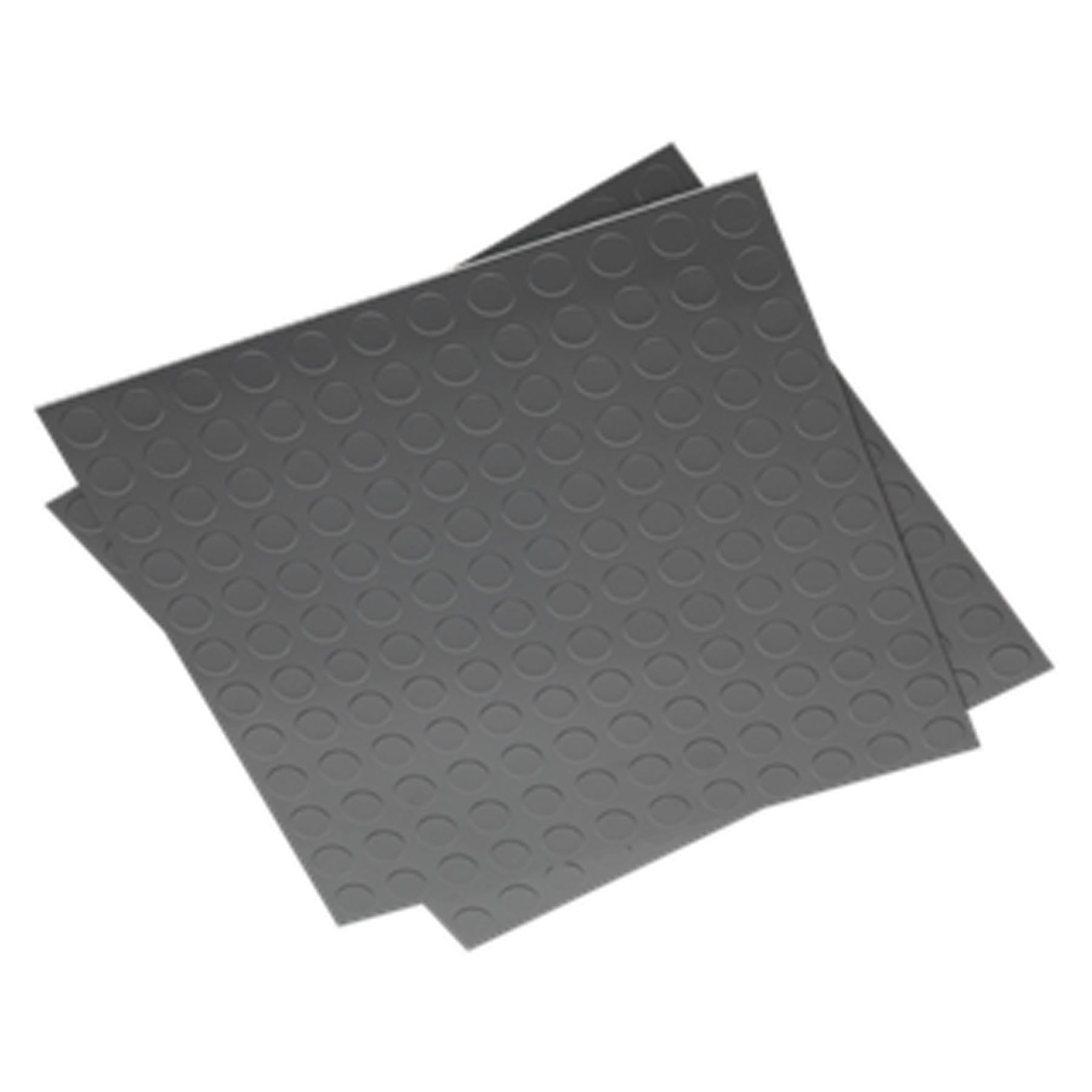 Sealey Vinyl Floor Tile Peel & Stick Backing - Silver Coin Pk 16