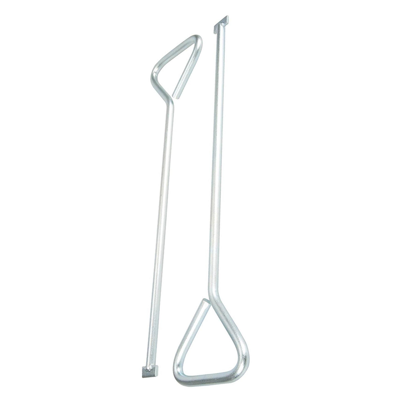 2Pk Manhole Cover Keys T-End 520mm Heavy Duty, Zinc-Plated Carbon Steel