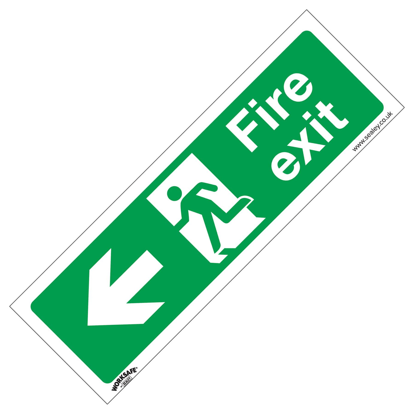 Safe Conditions Safety Sign - Fire Exit (Left) - Rigid Plastic