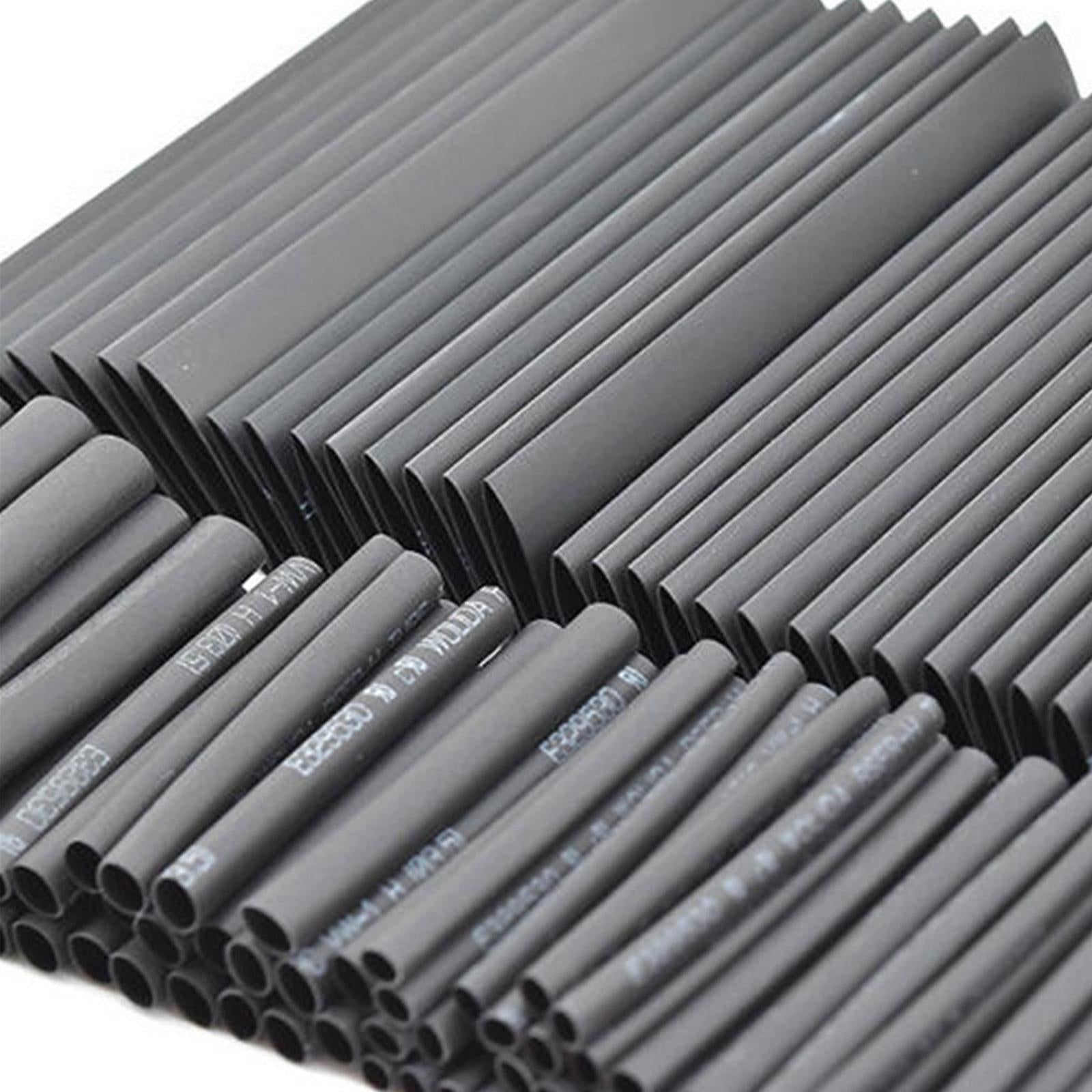 BlueSpot 127pcs Set Black Wire Heat Shrink Tubing Wrap Tube Assorted Sleeves