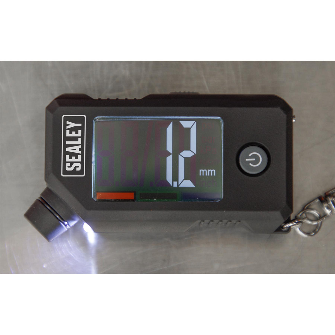 Sealey Digital Tyre Pressure & Tread Depth Gauge with LED