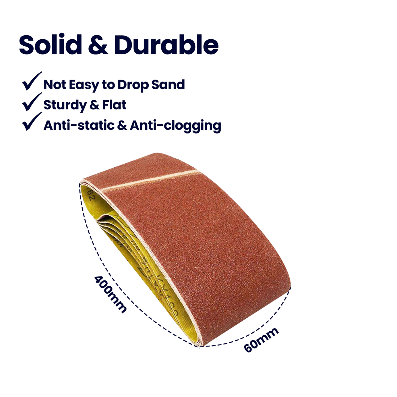 10 Pack 40 Grit 60 X 400mm Sanding Belts Sanders Very Coarse High Quality