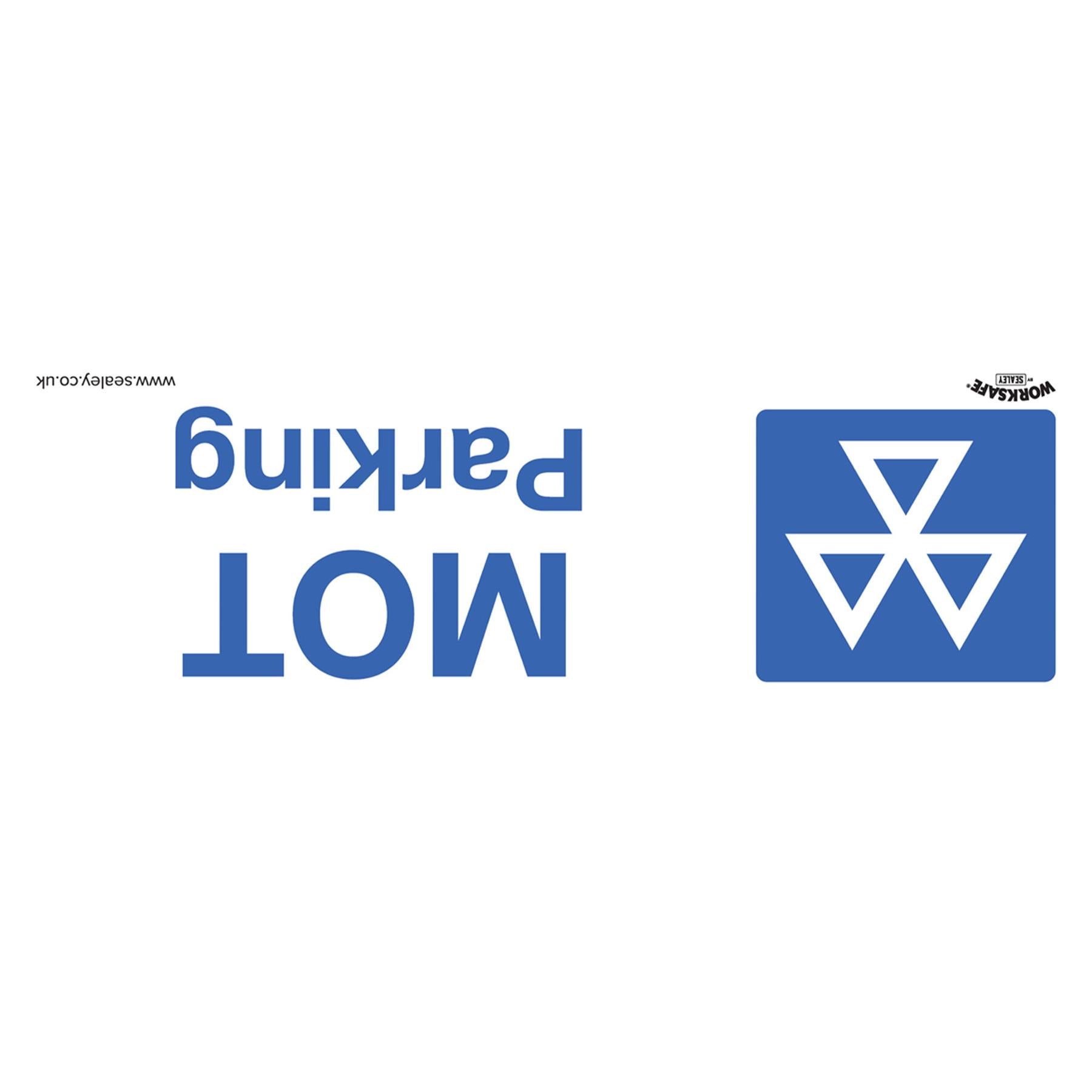 Safety Sign - MOT Parking - Self Adhesive Vinyl - Pack of 10. Sealey