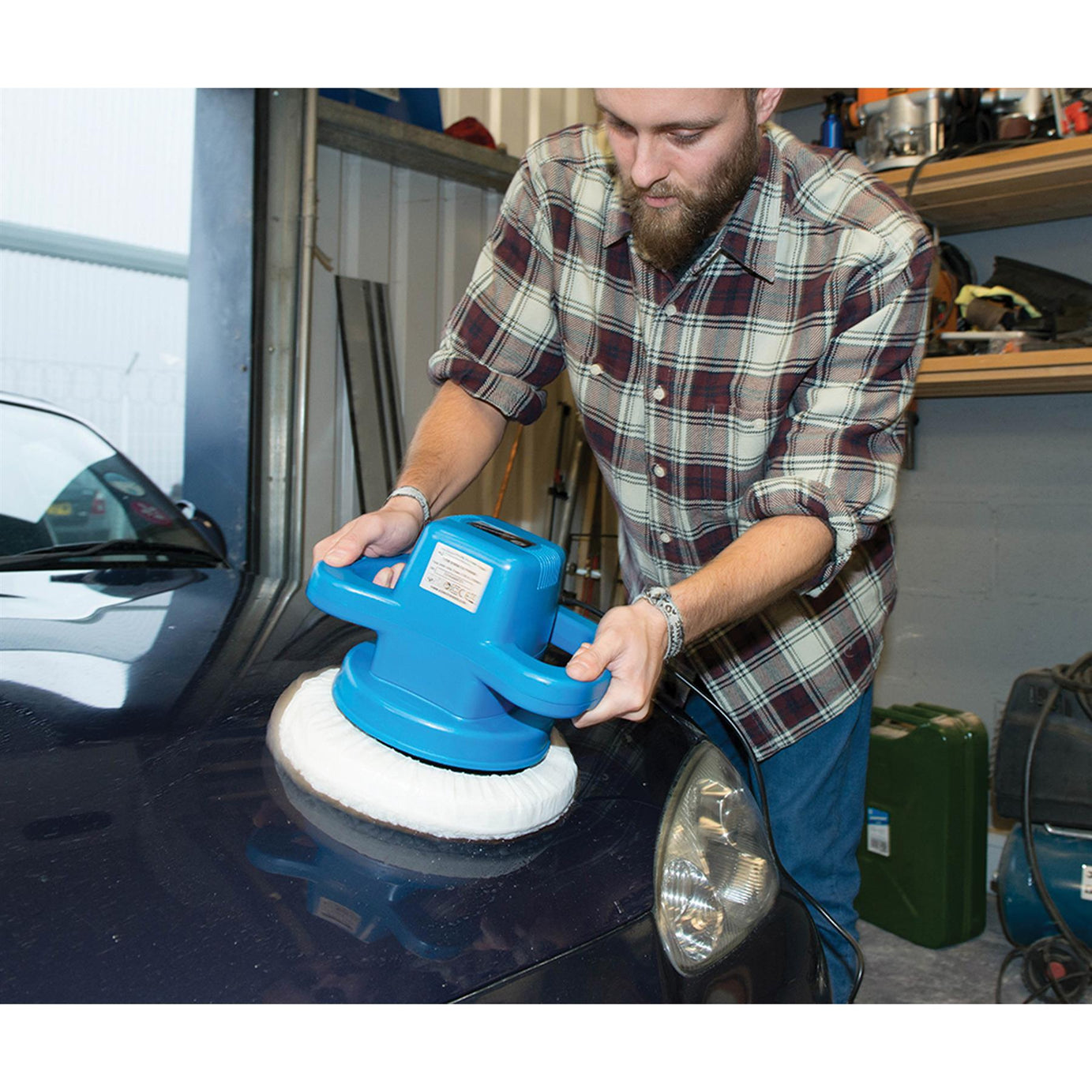 Professional 2Pcs 240mm Polishing Buffing Bonnets Electric Car Polisher Tool