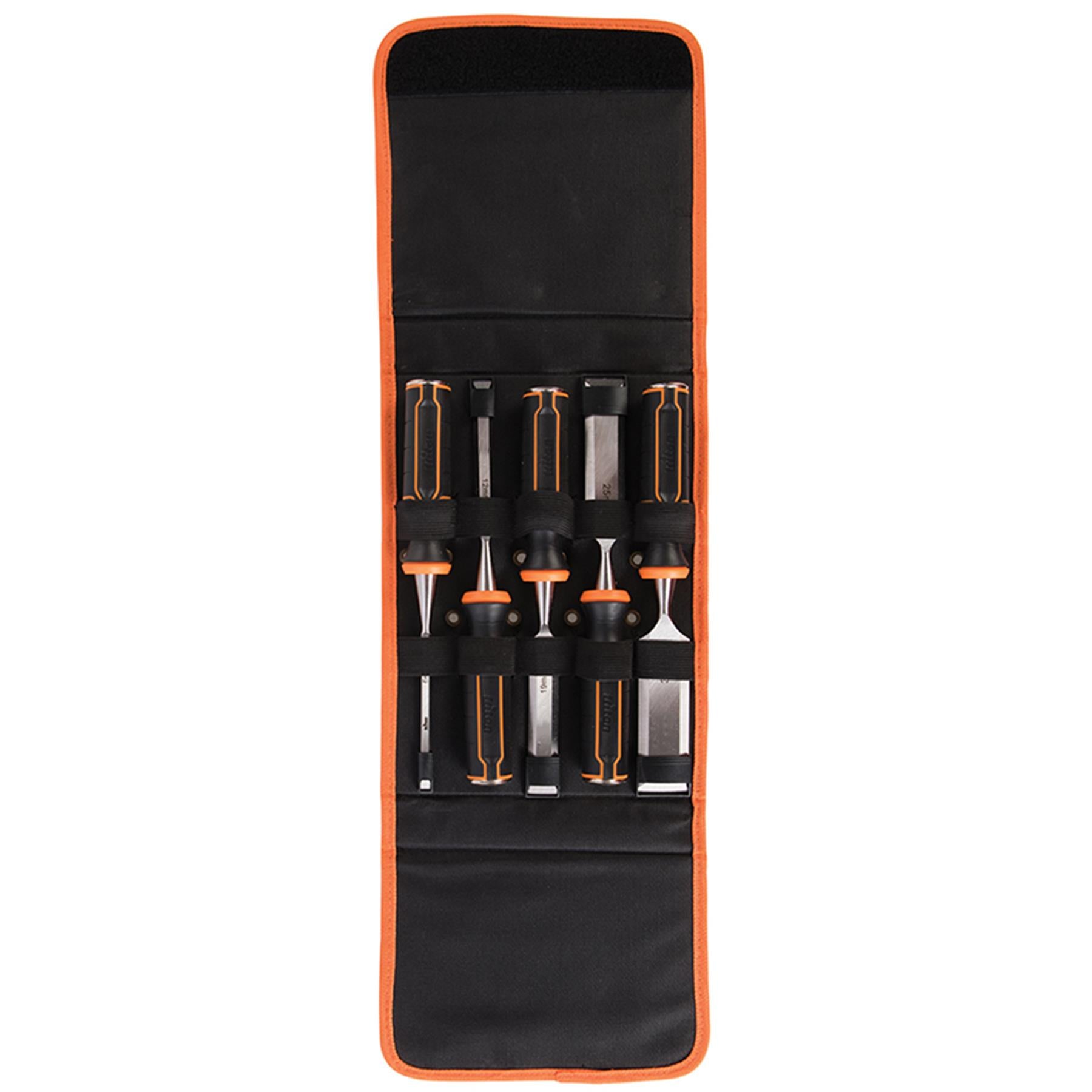 Wood Chisel Set Hardedned Steel Blade & Soft Grip Handle 5 6, 12, 19, 25 & 32mm