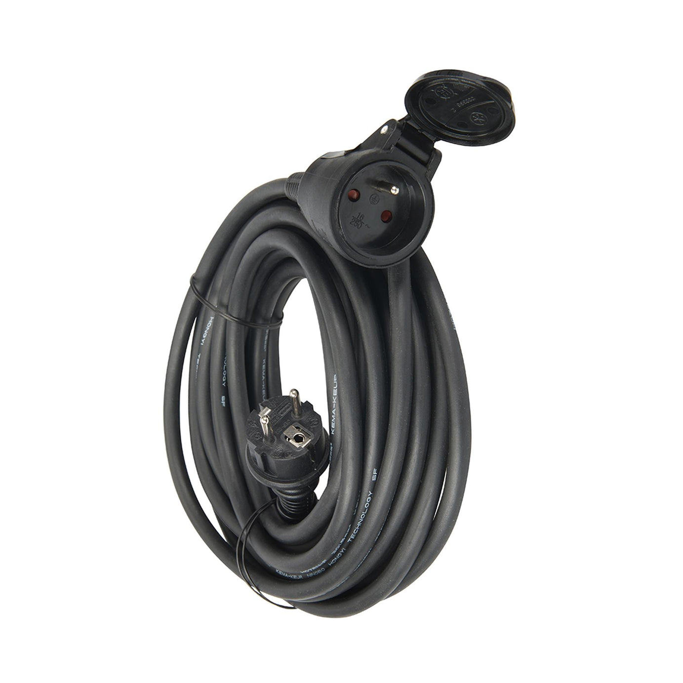 French Type Spring Loaded E Schuko Extension Lead Electric Tool 10M Max Load 3680W