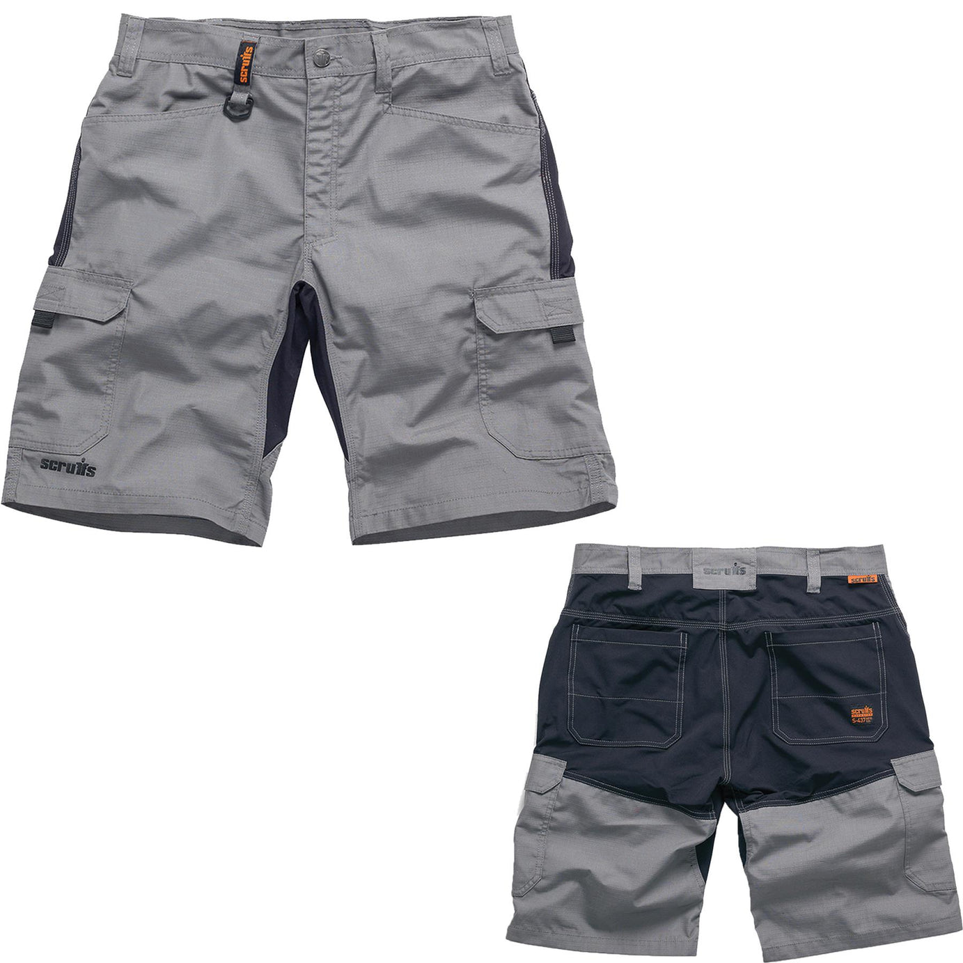 Scruffs Flex Work Shorts 30"W Men's Combat Cargo Trade Graphite