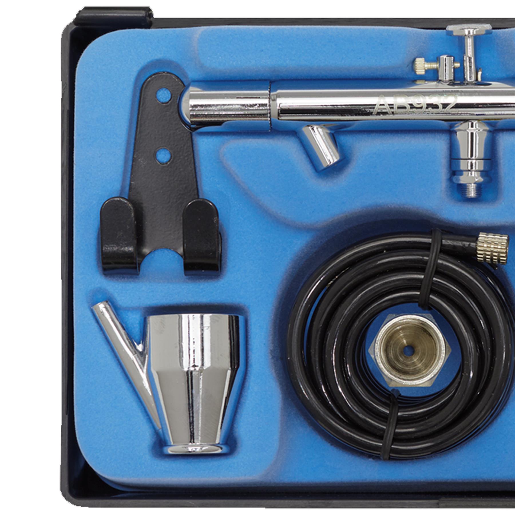 Sealey Airbrush Kit Professional Metal Body With Suction Bottle Without Propellant