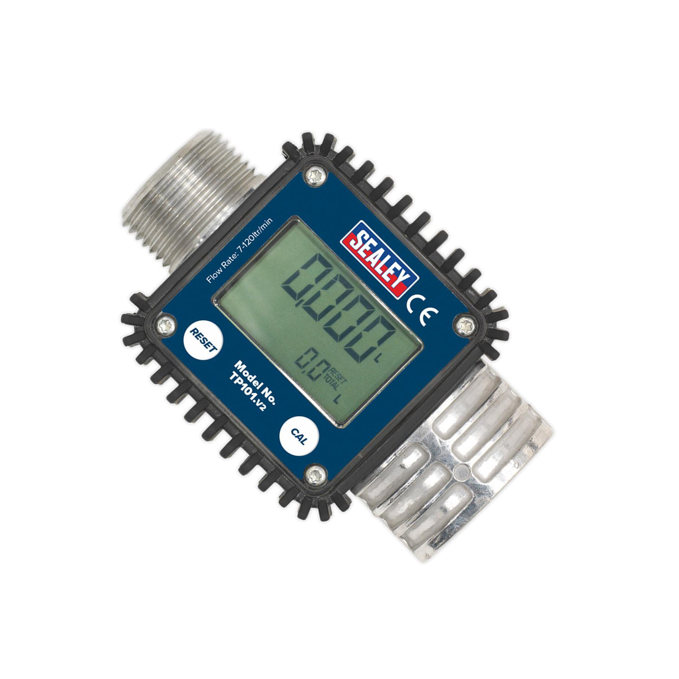 Sealey Digital Diesel & Fluid Flow Meter 28mm High LCD Display