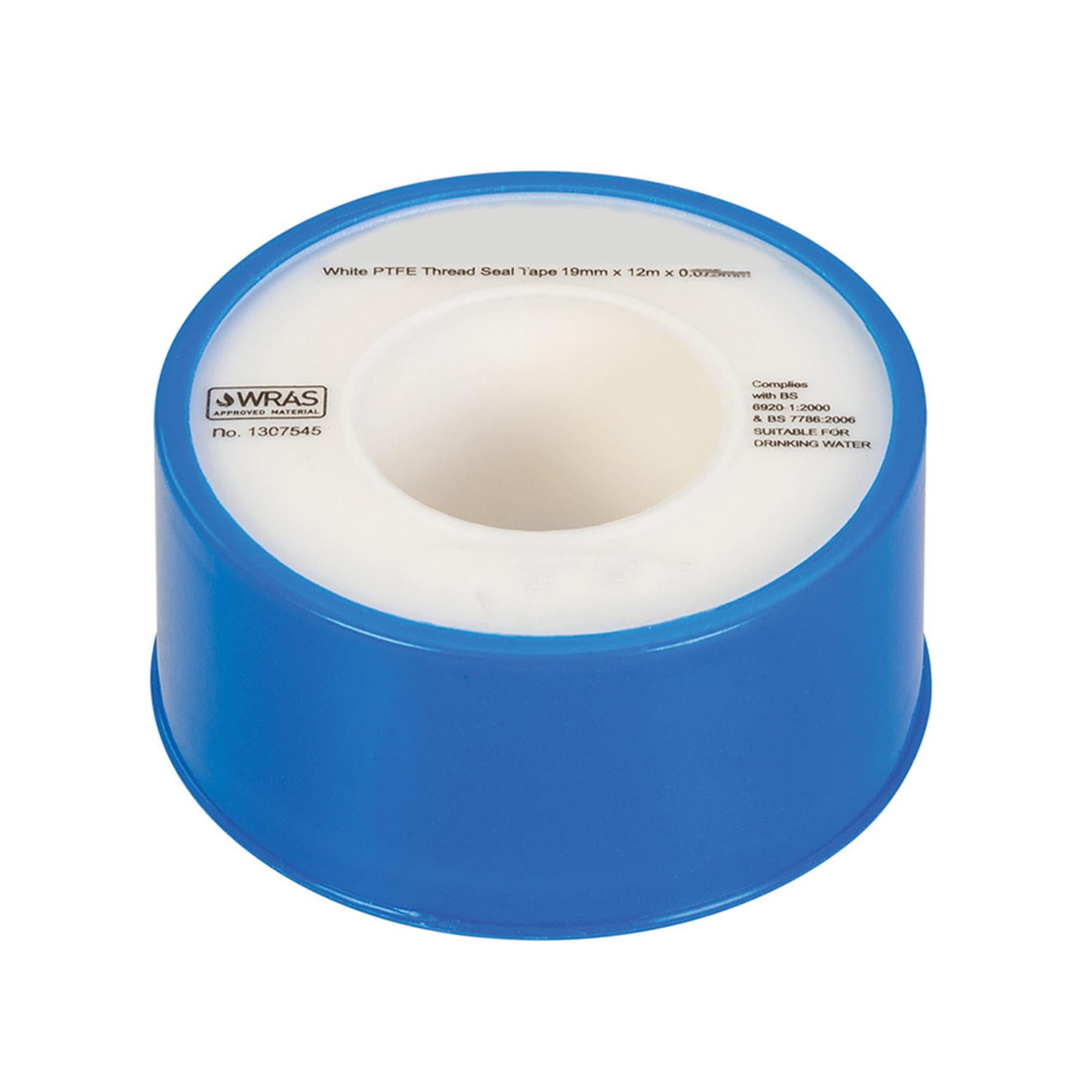 10Pk White Ptfe Thread Seal Tape 19mm X 12M For Sealing Of Water Pipe Threads