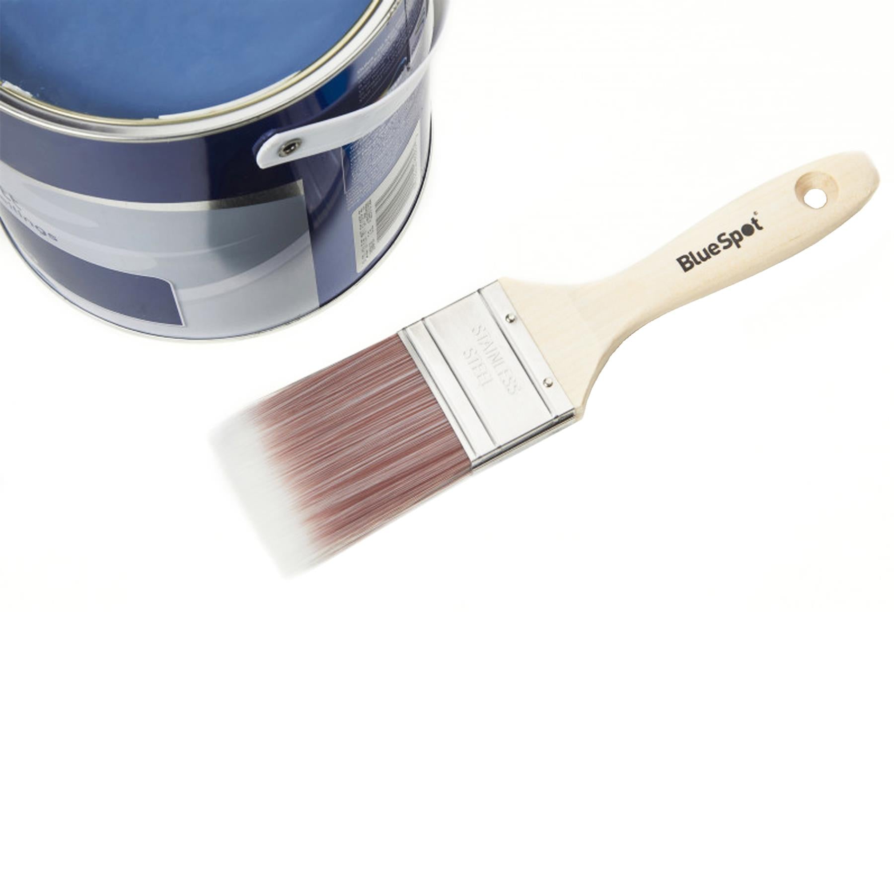 BlueSpot 4" (100mm) Synthetic Paint Brush With Wooden Handle