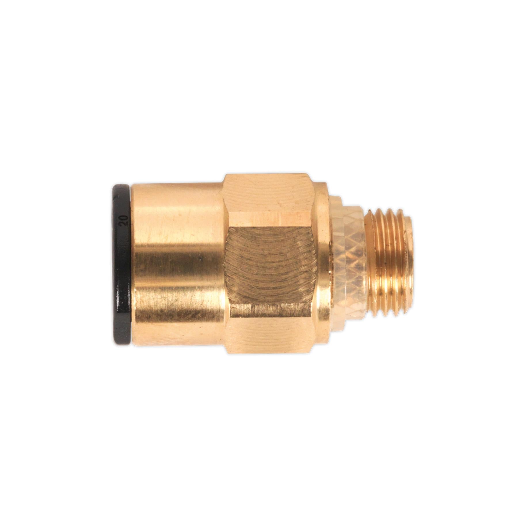 Sealey Brass SuperThread Str Adaptor 8mmx1/8"BSP Pk of 2 (RM010811)