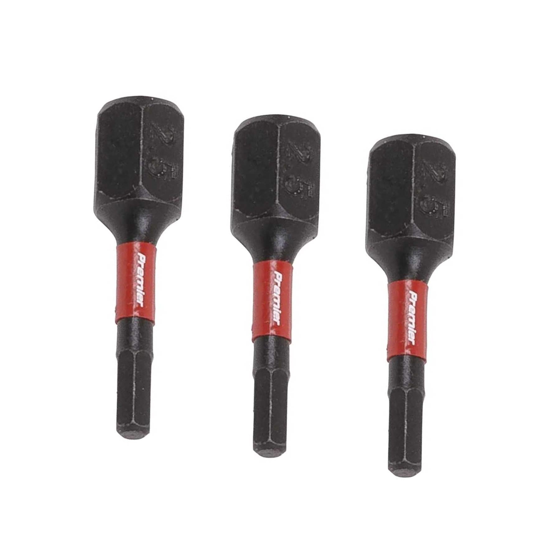 Hex 2.5mm Impact Power Tool Bits 25mm - 3pc