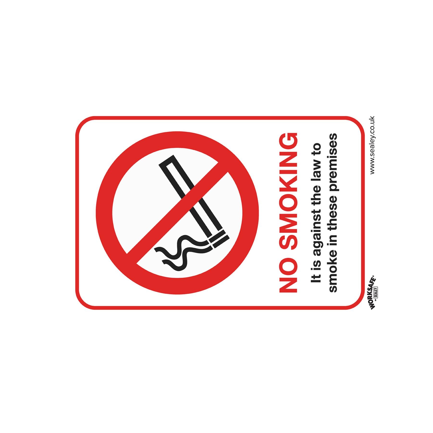 Prohibition Safety Sign - No Smoking (On Premises) - Self-Adhesive Vinyl