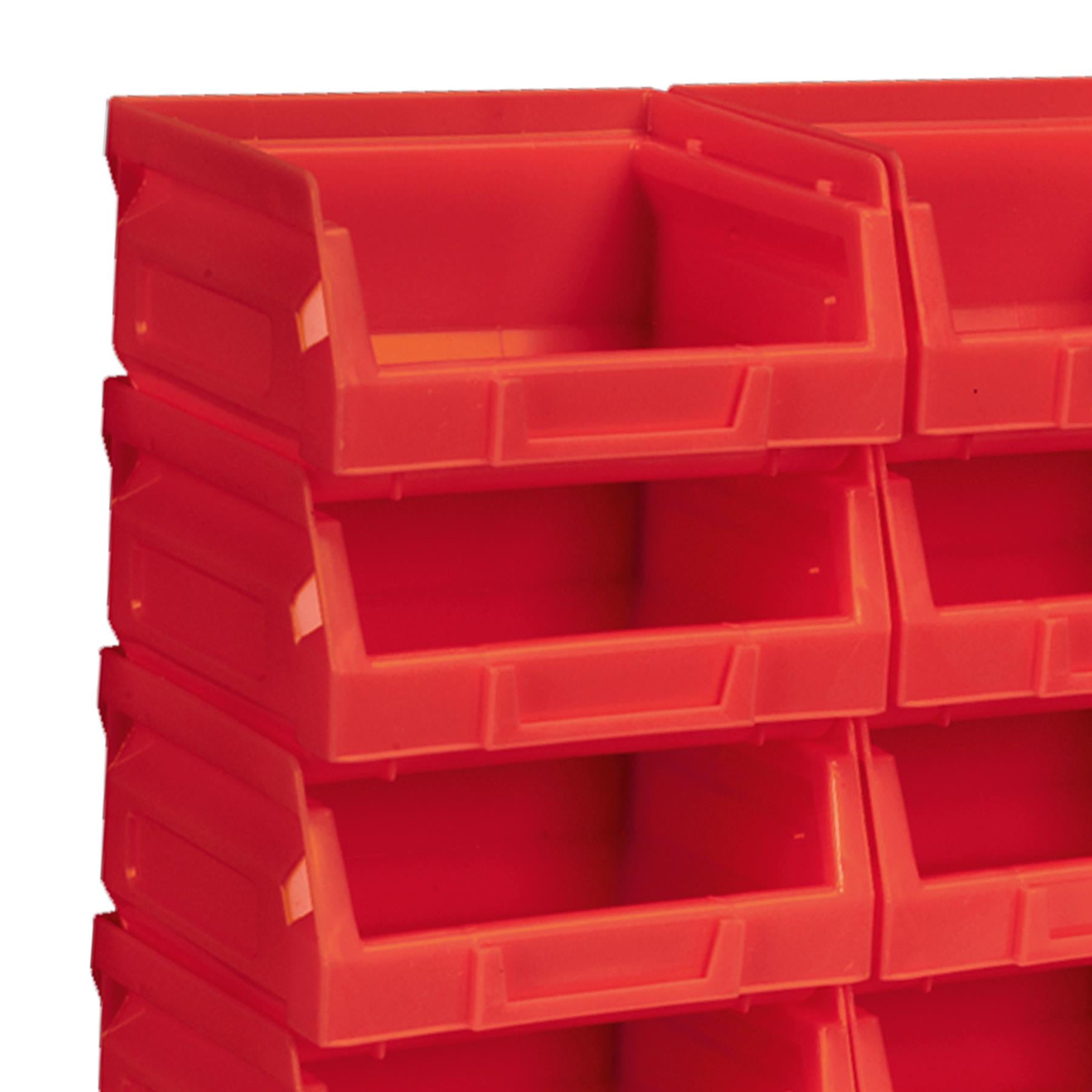 Sealey Plastic Storage Bin 105 x 85 x 55mm - Red Pack of 24