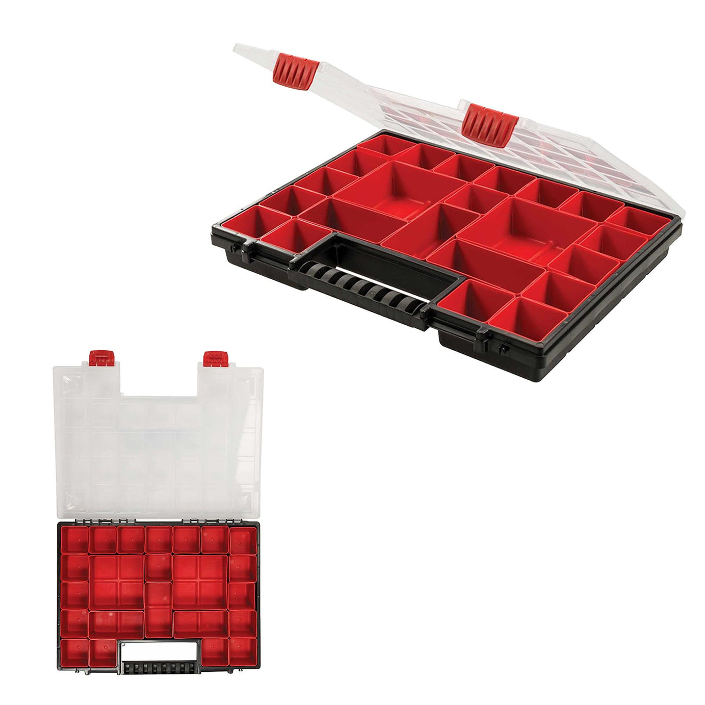 Small Parts Screw Tool Storage Organiser 21 Compartment Stackable Box