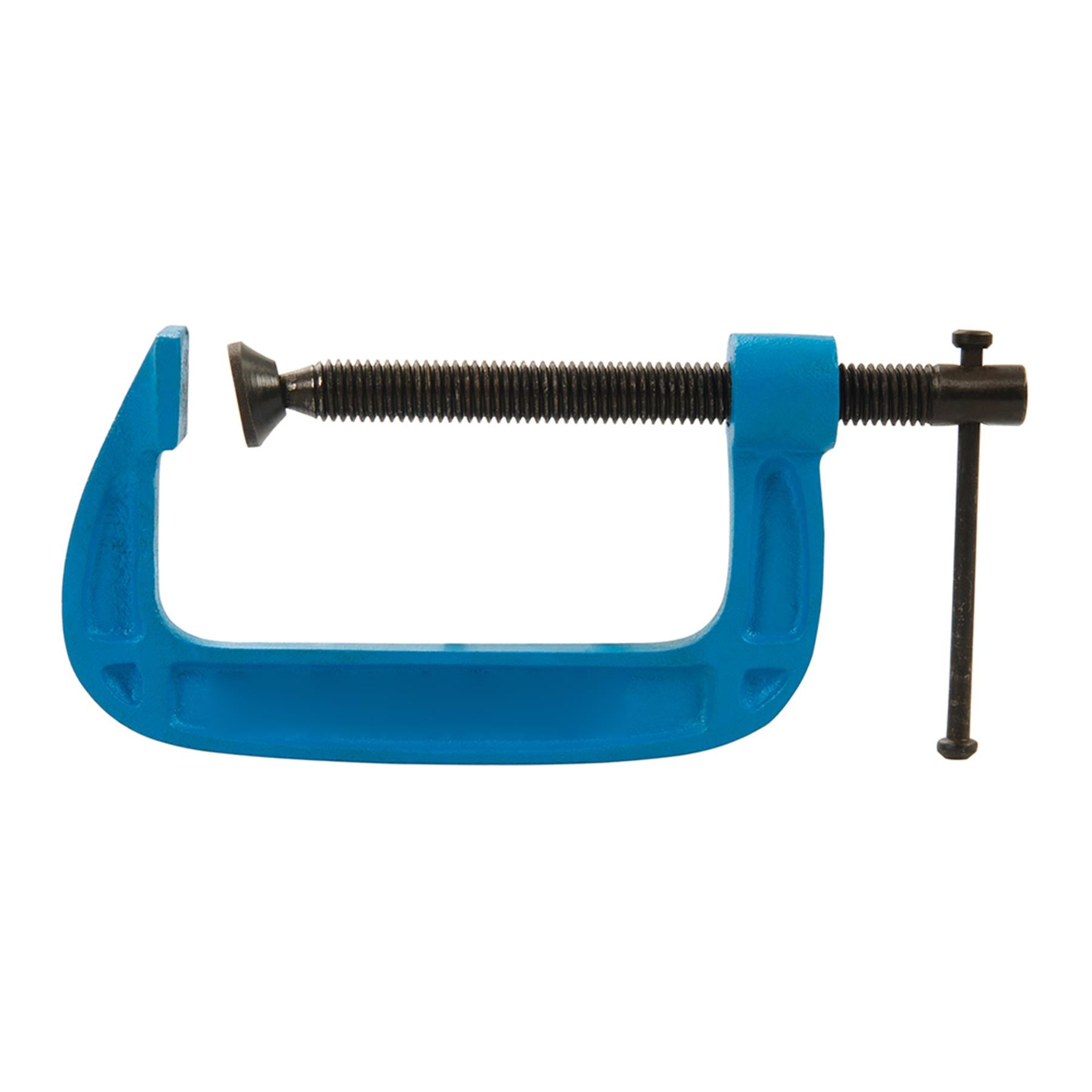 Light Duty G Clamp Cast Iron Frame With Black Phosphate Thread Coating 50mm