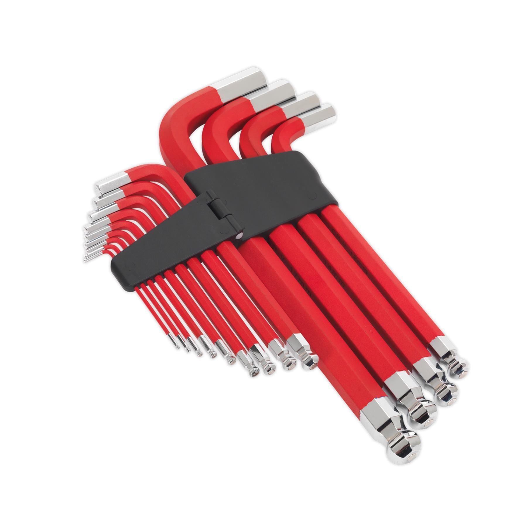 Sealey Jumbo Ball-End Hex Key Set 13pc Anti-Slip - Metric