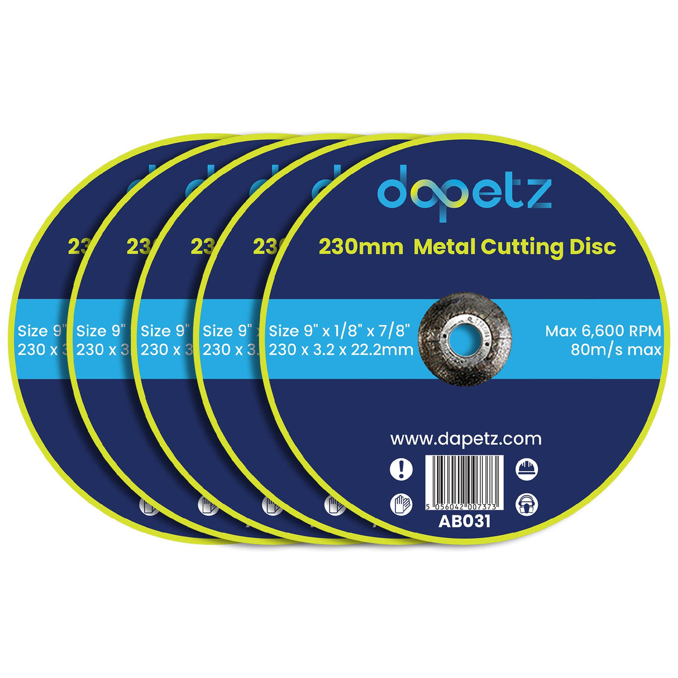 5x Metal Cutting Discs | Angle Grinder Disc Thin Stainless Steel 230mm