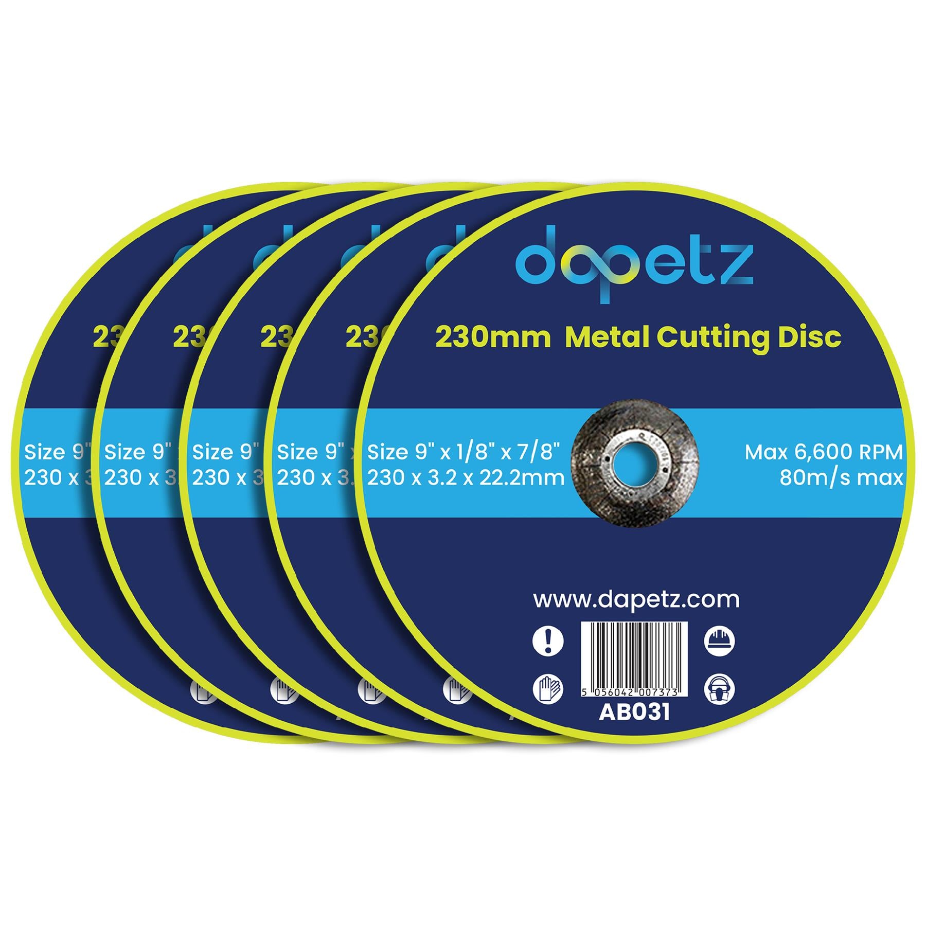 5x Metal Cutting Discs | Angle Grinder Disc Thin Stainless Steel 230mm