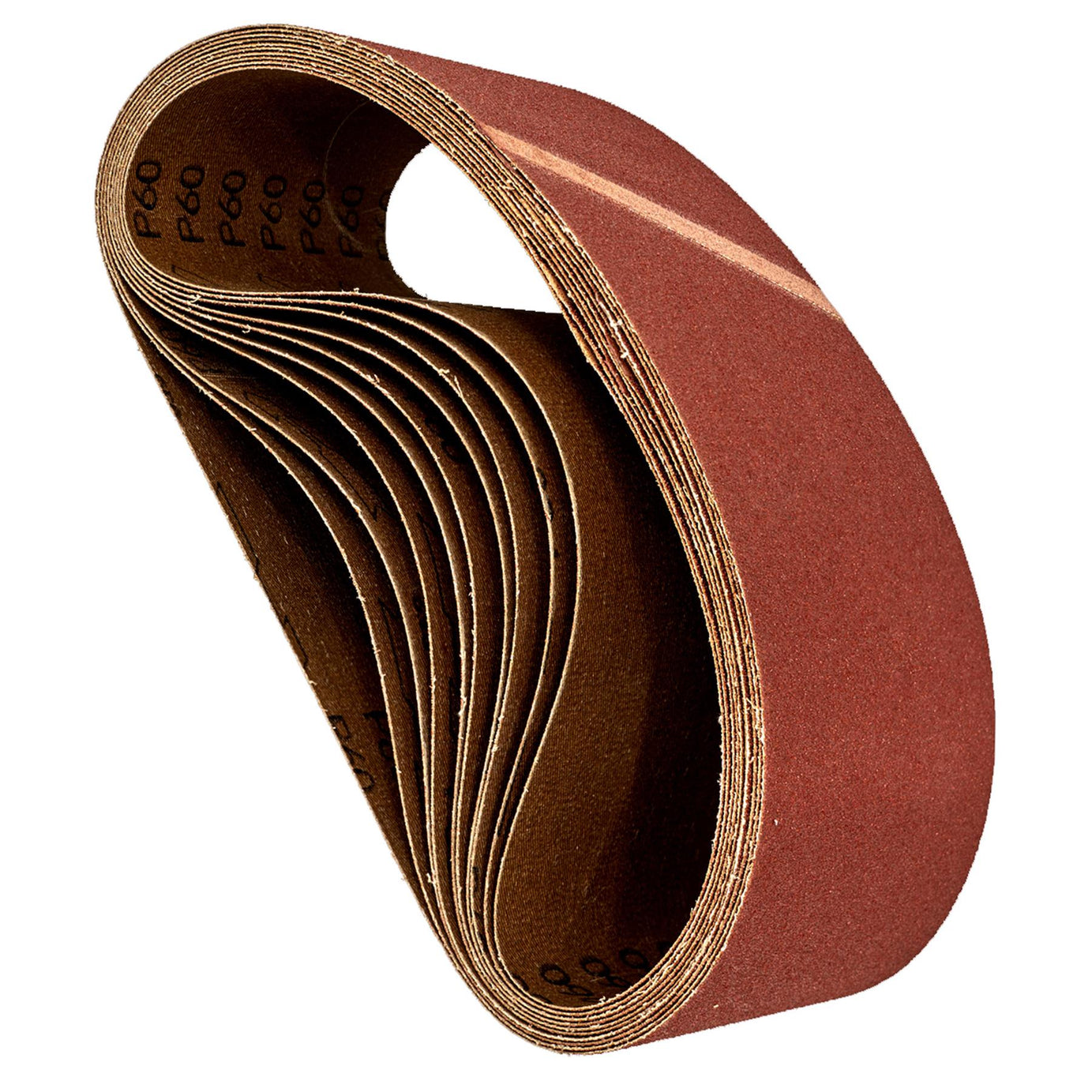 Sanding Belt 100 x 620mm 60Grit - Pack of 10.Aluminium oxide resin bonded Sealey