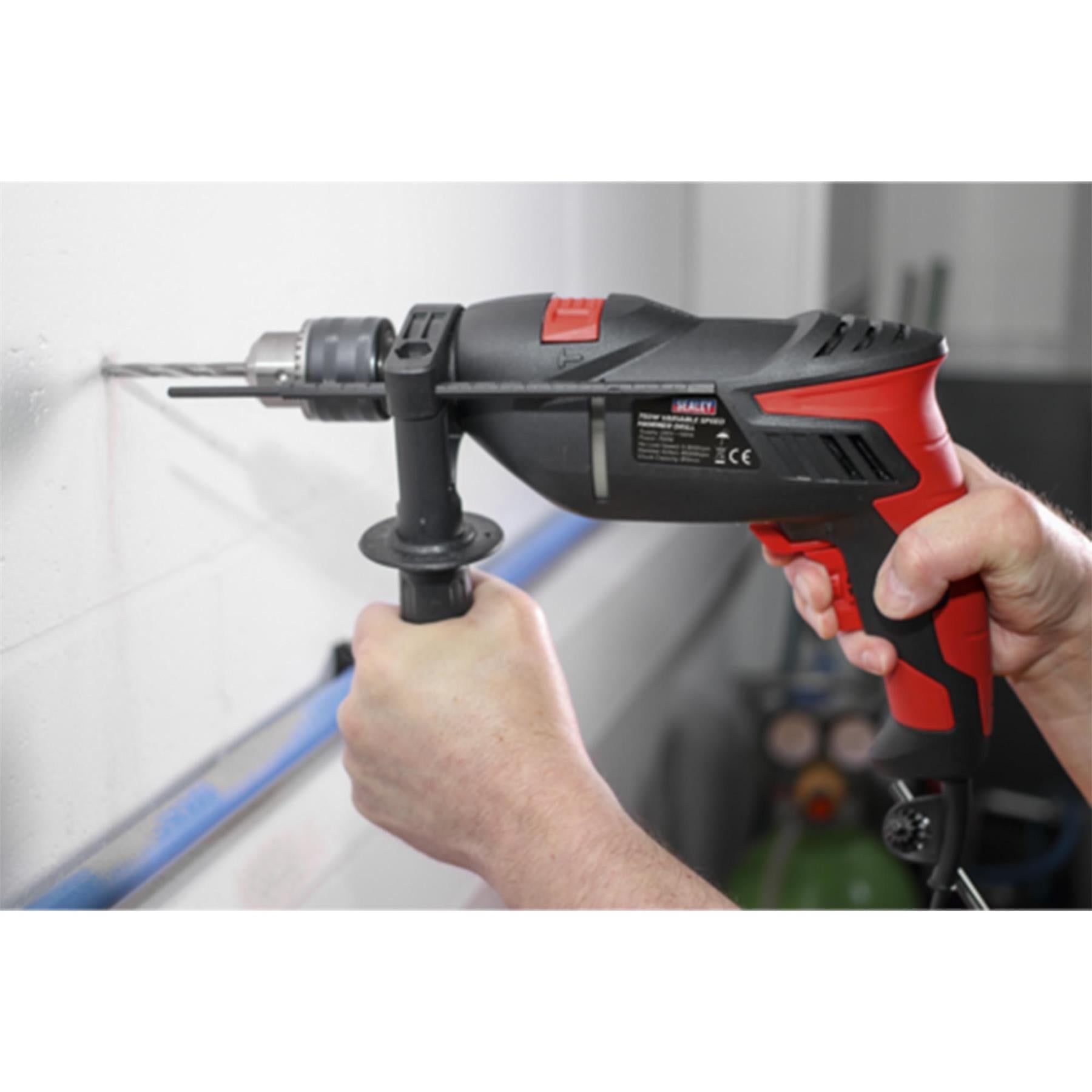Sealey Hammer Drill 13mm Variable Speed with Reverse 750W/230V