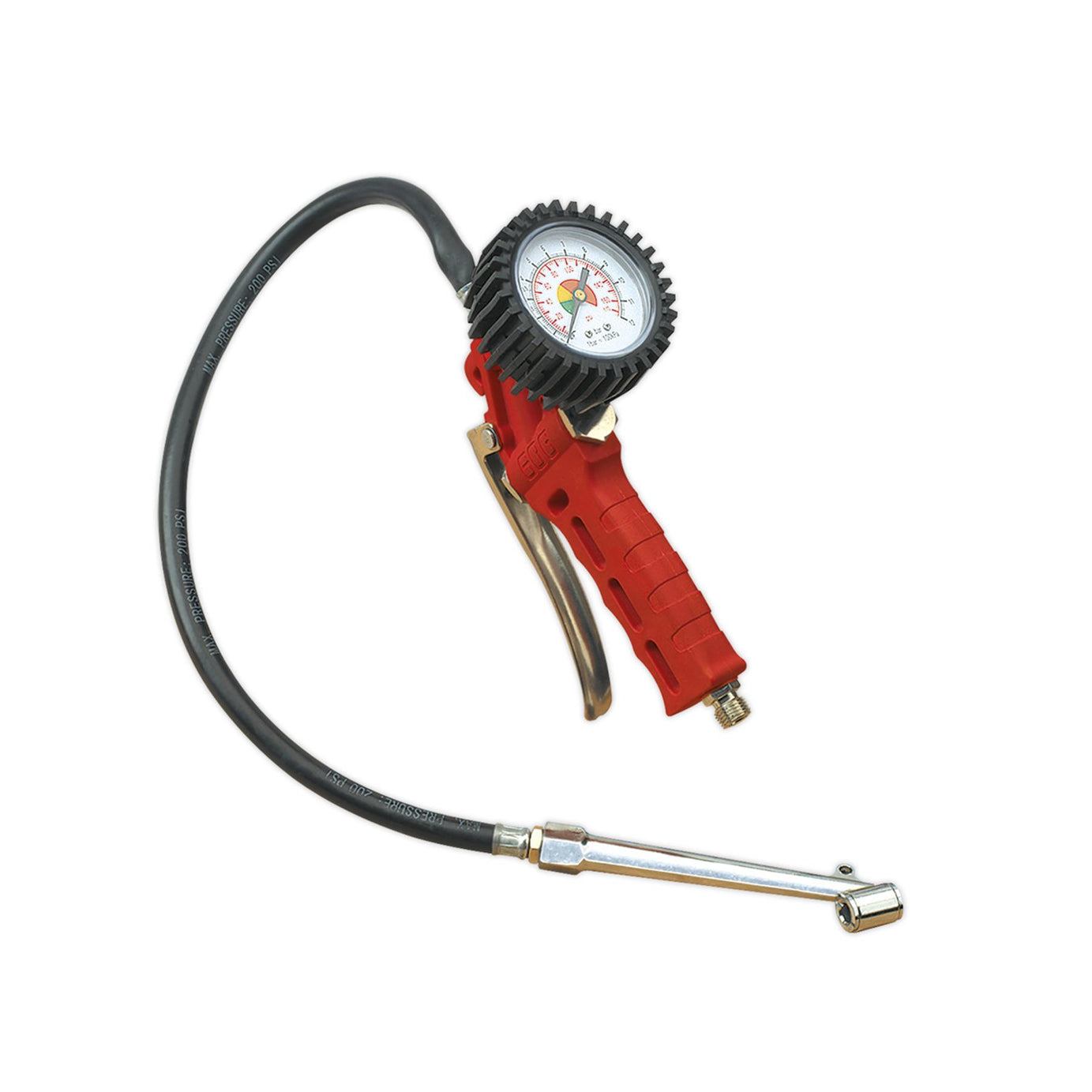 Sealey Tyre Inflator with Twin Push-On Connector