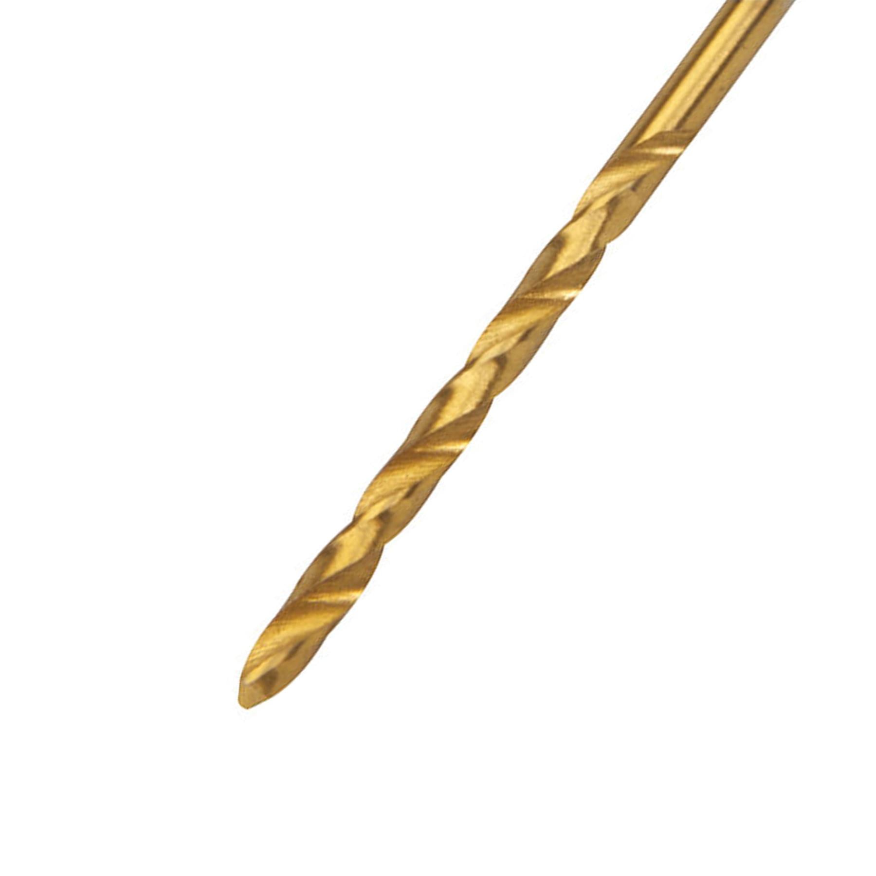 2Pk Hss Titanium-Coated Drill Bits 3.0mm Durable High Speed Metal Wood Plastic