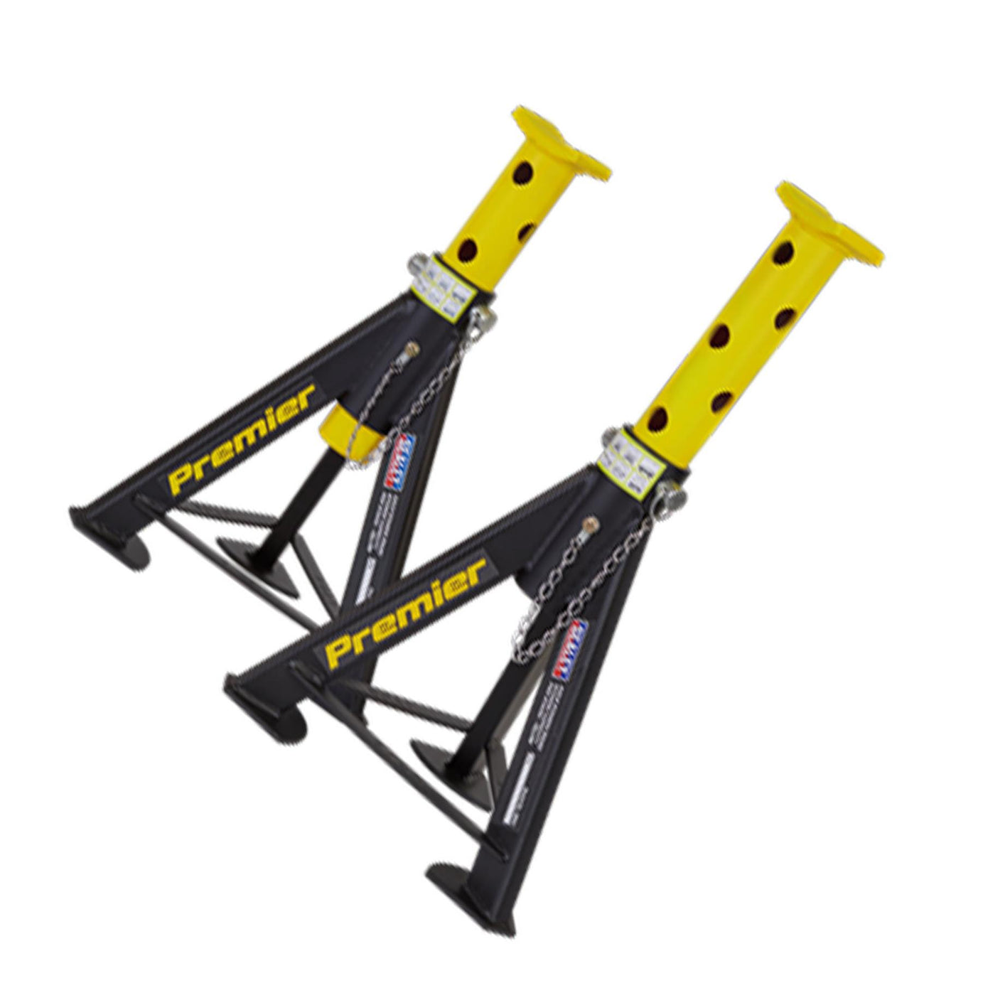 Sealey Axle Stands (Pair) 6tonne Capacity per Stand - Yellow