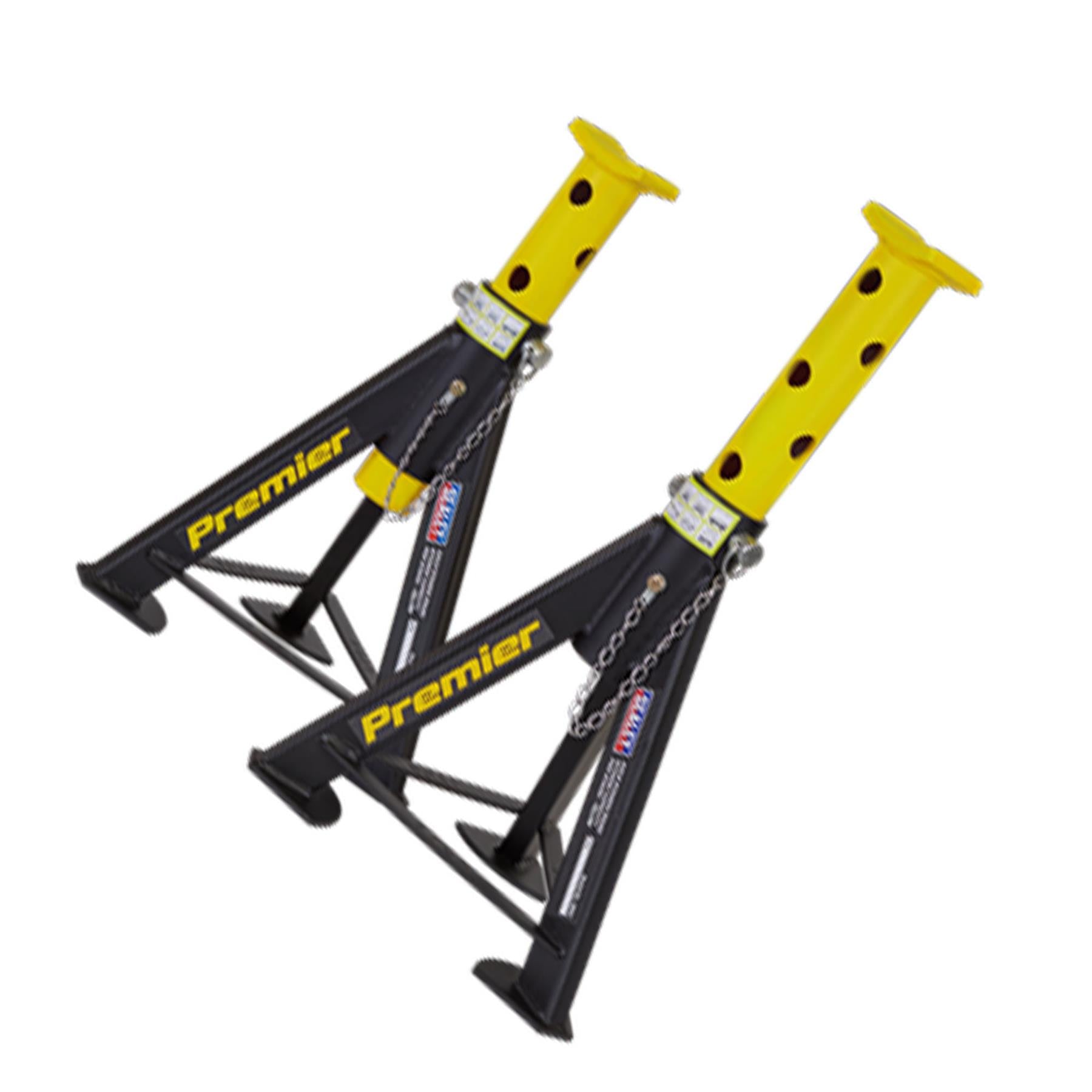 Sealey Axle Stands (Pair) 6tonne Capacity per Stand - Yellow