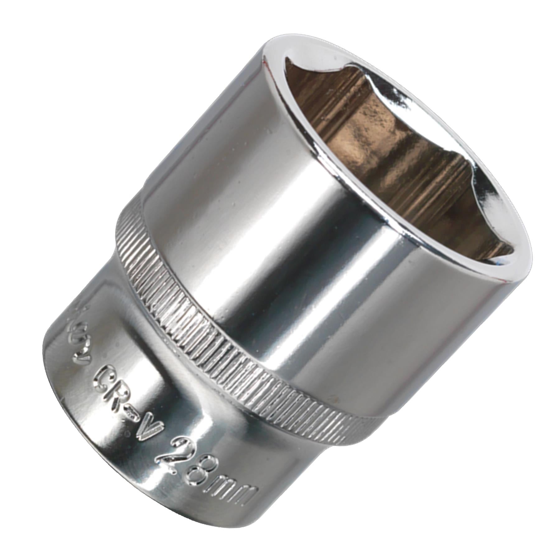 Sealey WallDrive Socket 28mm 1/2"Sq Drive Fully Polished