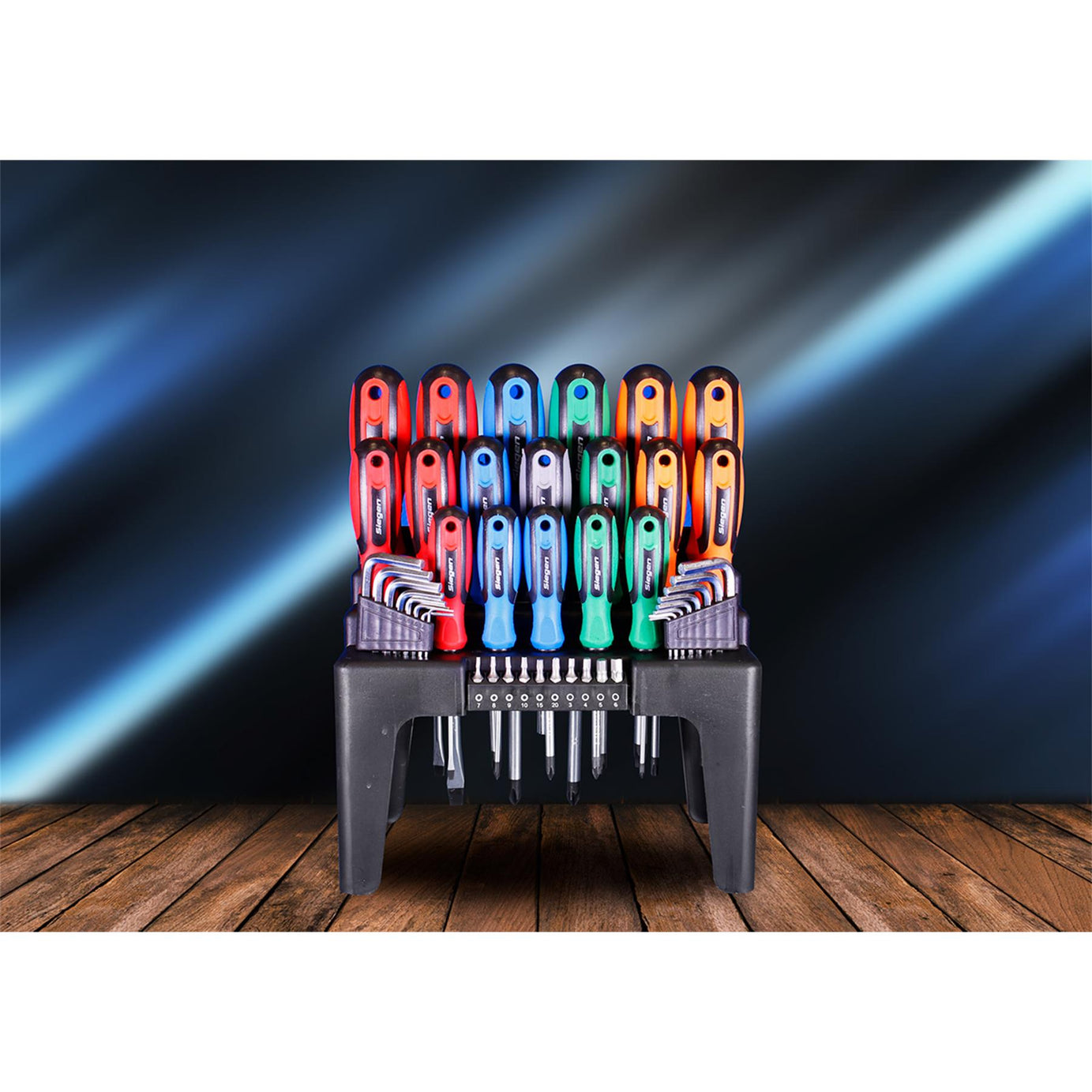 Sealey Screwdriver Hex Key & Bit Tool Set - 44 Pieces - For Light Trade/DIY Use