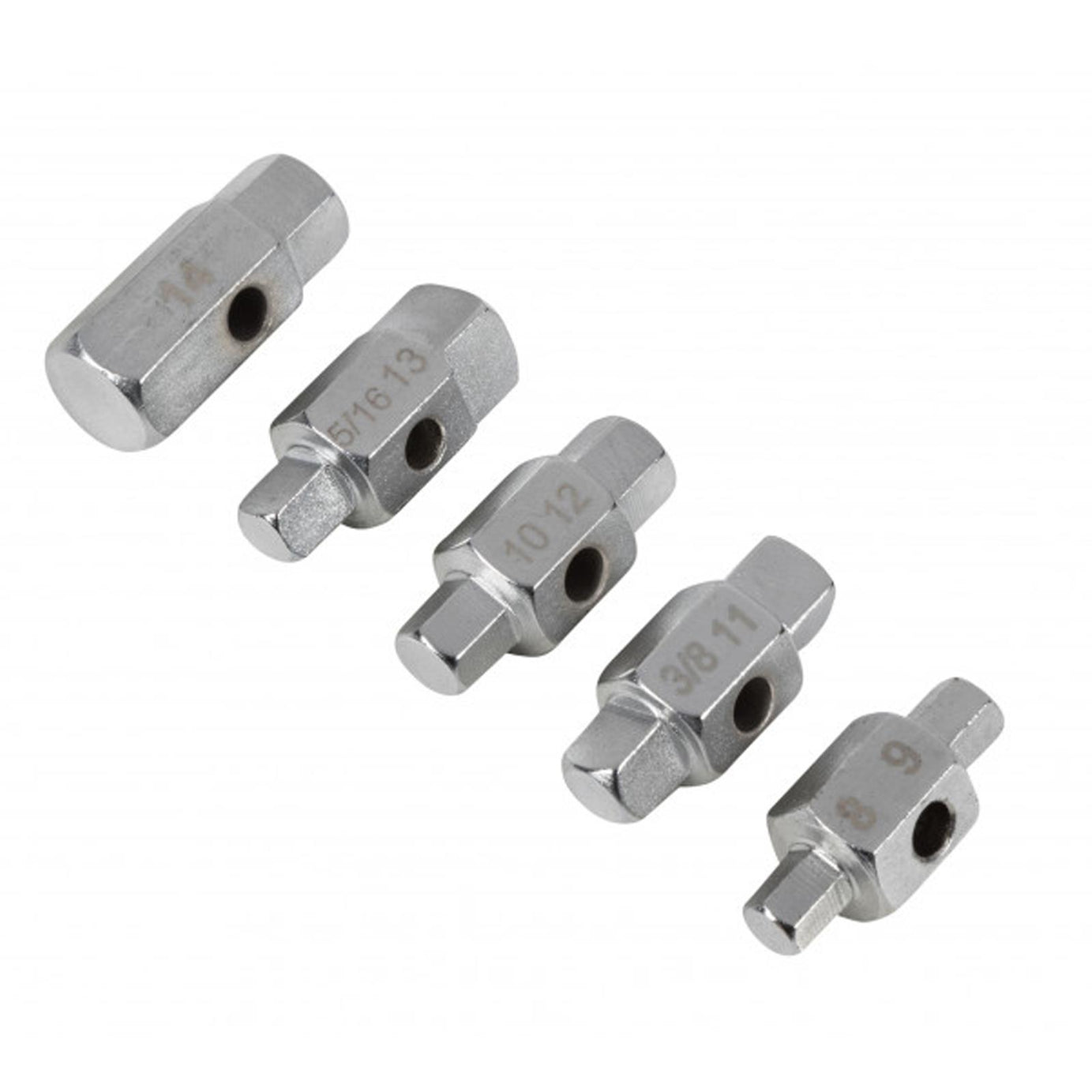 BlueSpot 5pc Double Sided Oil Sump Drain Plug Axle Gearbox Tool Key Socket Set