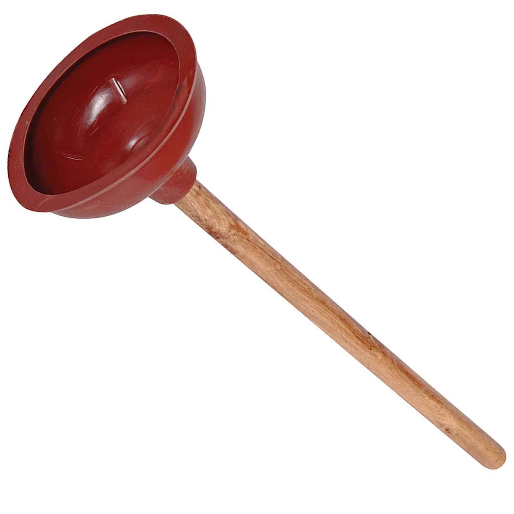 Wooden Handle Toilet Plunger Sink Bathroom Kitchen Sink Cleaner Waste Remover