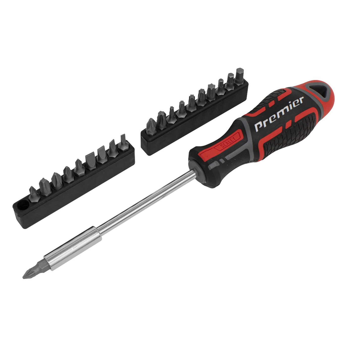 Sealey 21 Piece Screwdriver & Bit Slotted Phillips Pozi Torx Star Hex Bits Set