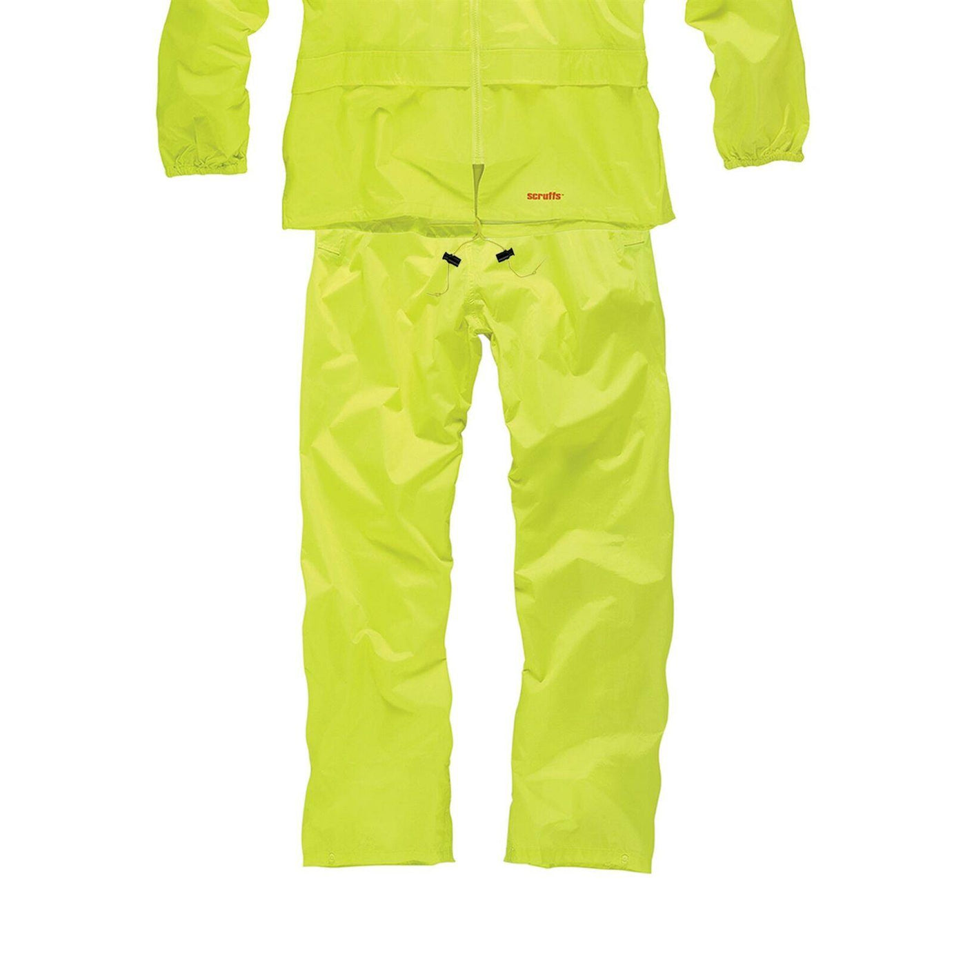 Scruffs Hi Viz High Visibility Waterproof Work Jacket Rain Coat Suit Trouser L
