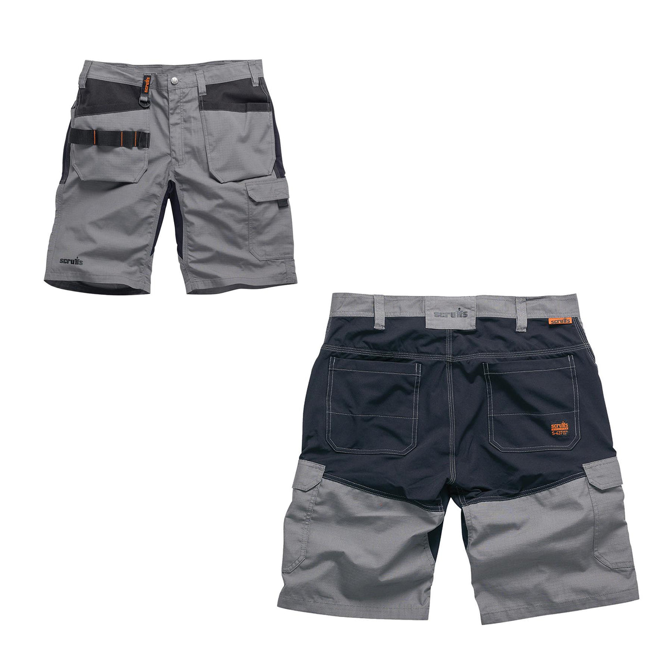 Scruffs Flex Holster Shorts Cargo Combat Pockets Hard Wearing Graphite 30 Waist