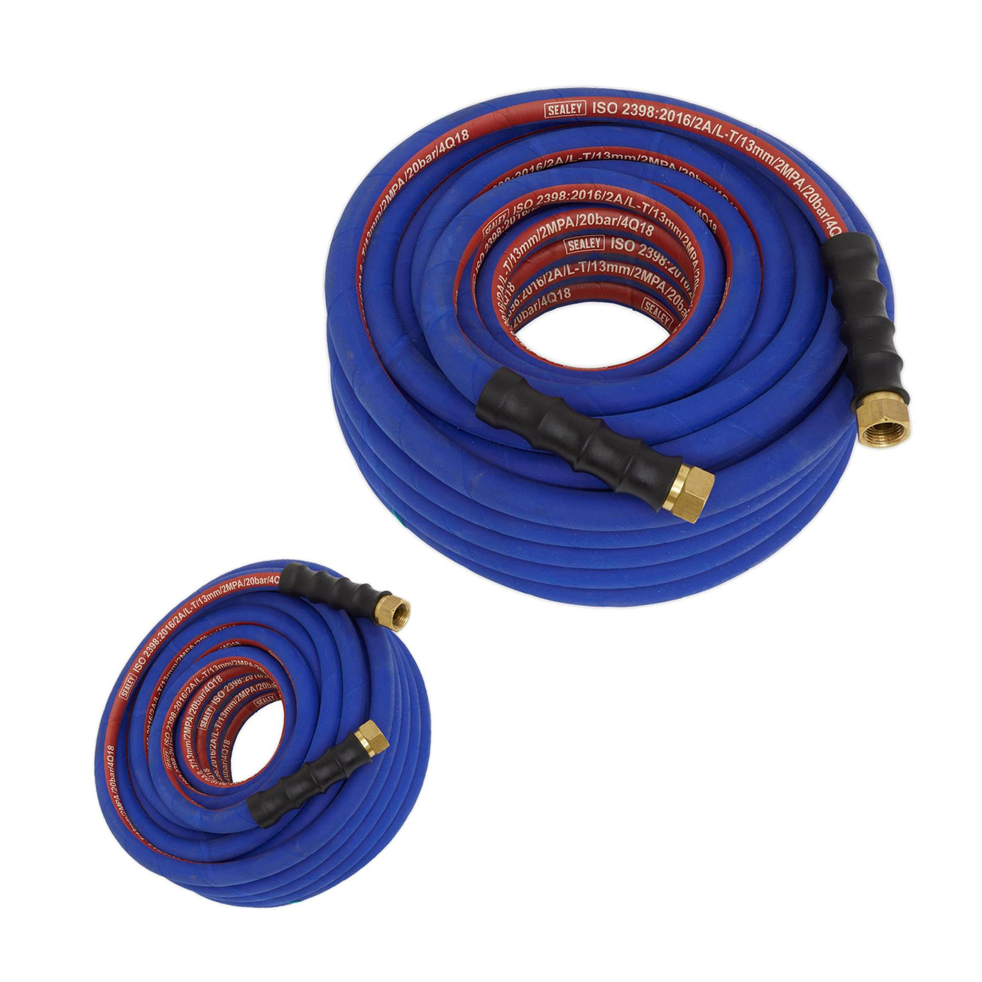 Sealey Extra Heavy Duty Rubber Air Compressor Hose 20m Metre 1/2"BSP 13mm Bore