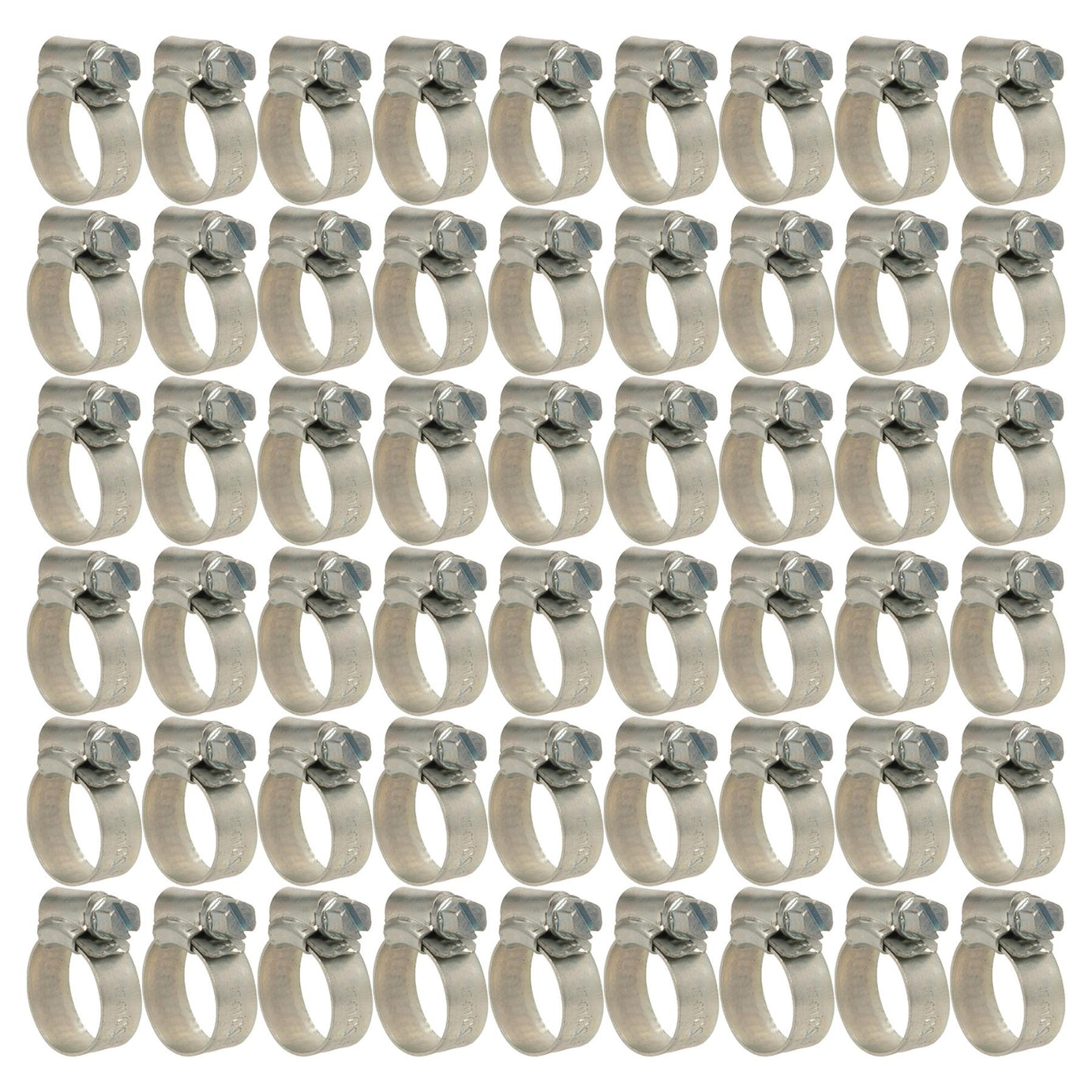 50 x Hose Clips Genuine Worm Drive Fuel Hose Clamps Clips 12 - 20mm