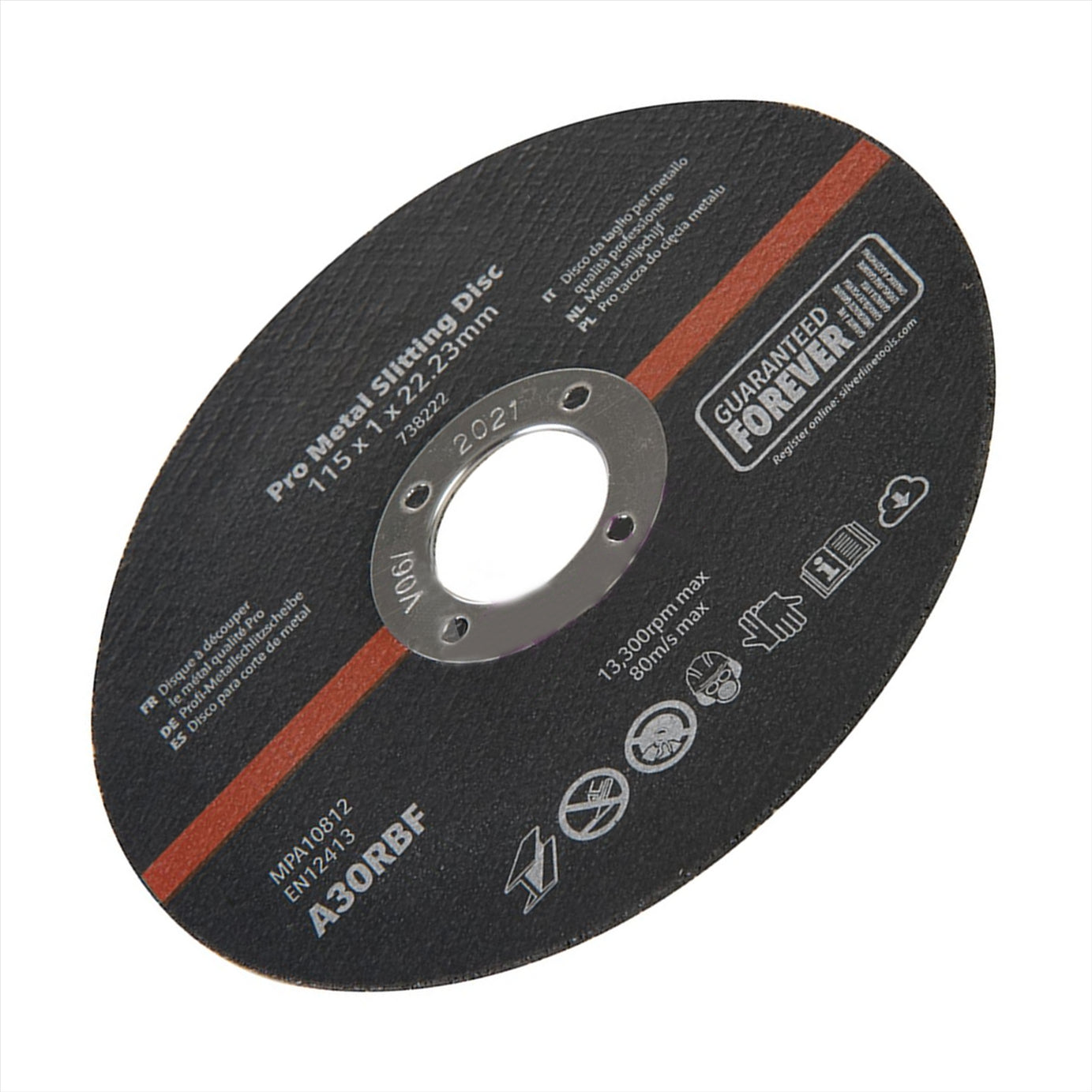 Pro Metal Slitting Disc 10Pk For Ferrous& NonFerrous Metals 115 x 1 x 22.23mm