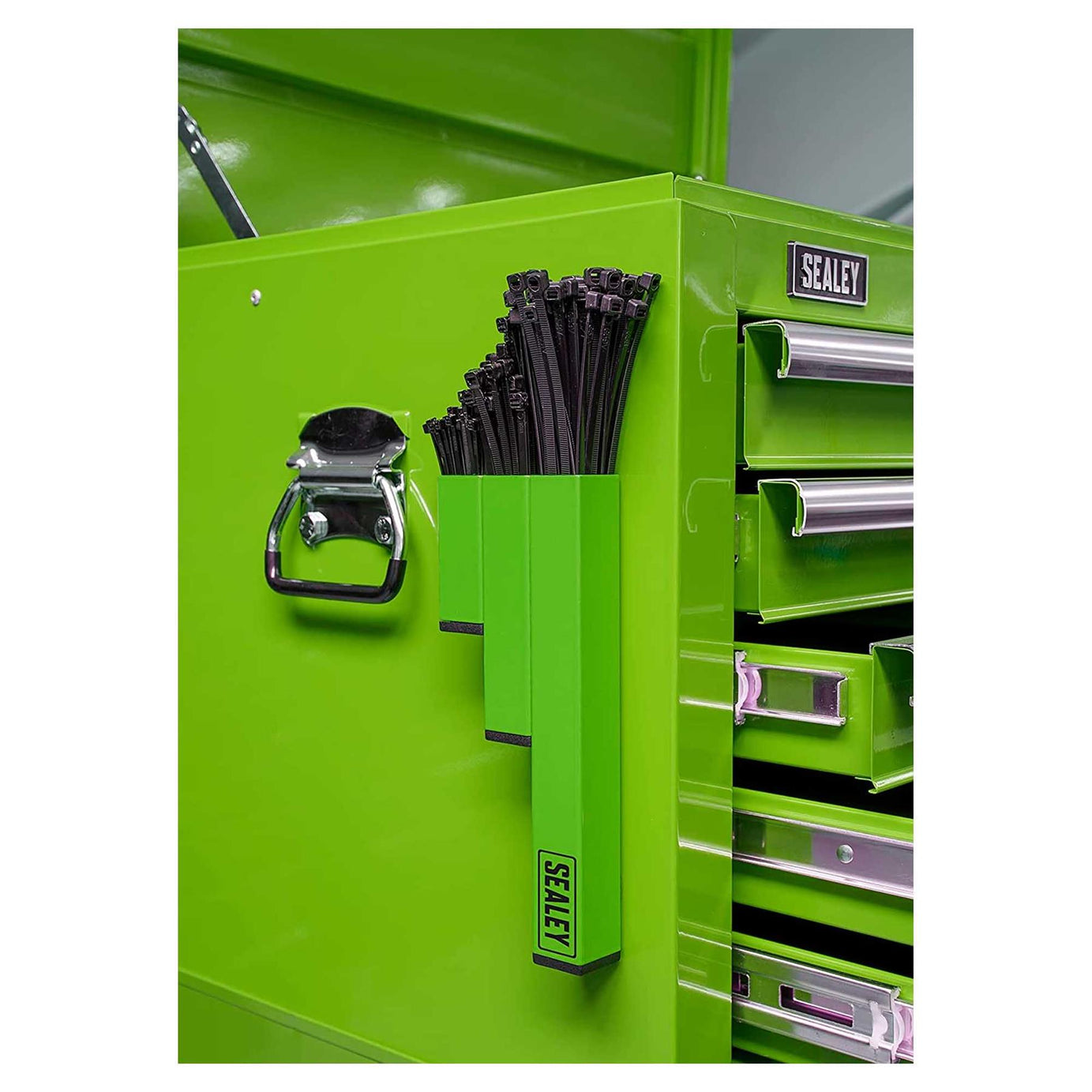 Sealey Magnetic Cable Tie Holder - Hi-Vis Green