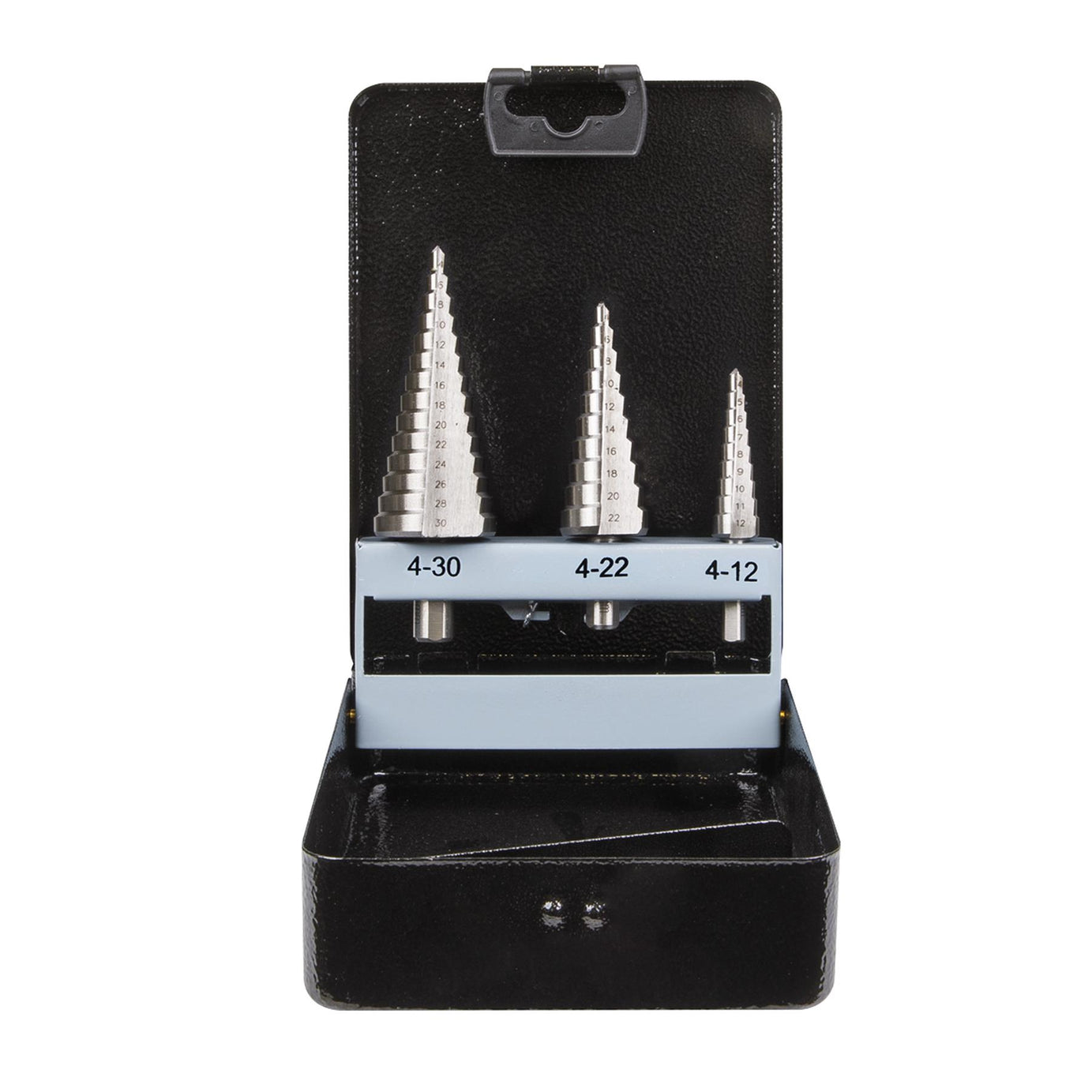 Sealey 3pc Step Drill Bit Set HSS 4341 Double Straight Flute 4-30mm AK4746