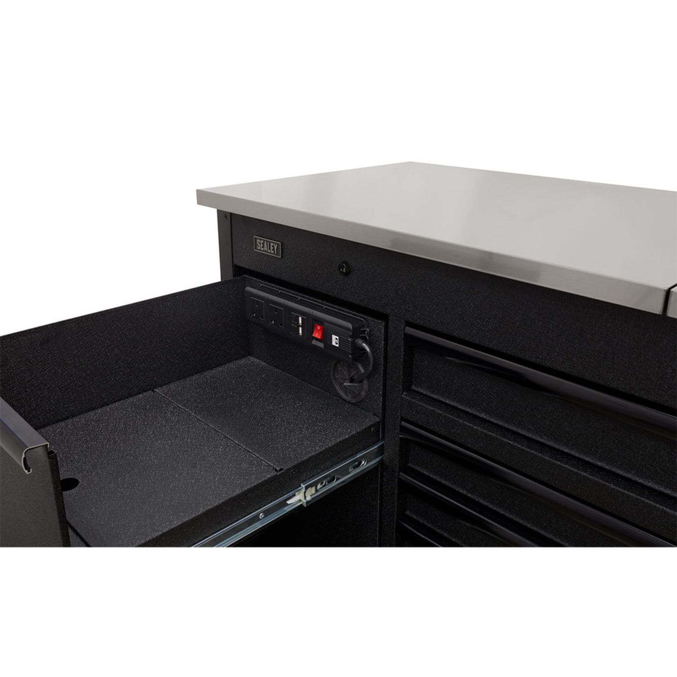 Sealey Mobile Tool Cabinet 1600mm with Power Tool Charging Drawer