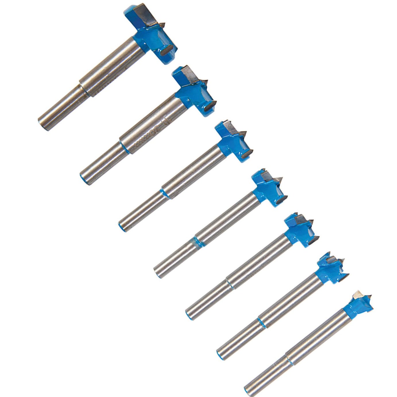 12-35mm Titanium-Coated Forstner Bit Set 7pc Hinge Hole Drilling Wood Drill Bits