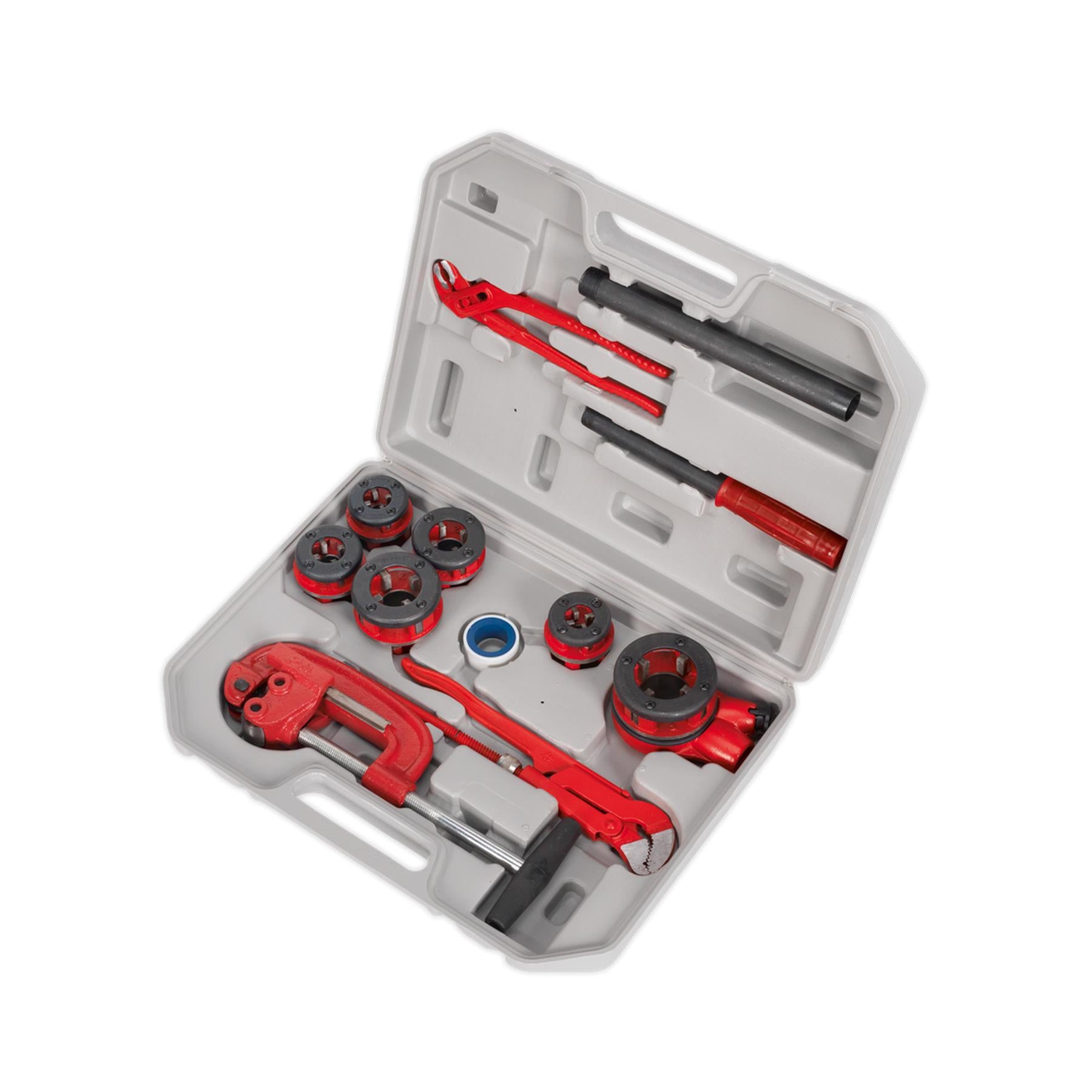 Sealey Pipe Threading Kit 1/4" - 1-1/4"BSPT Lightweight Fast Interchange