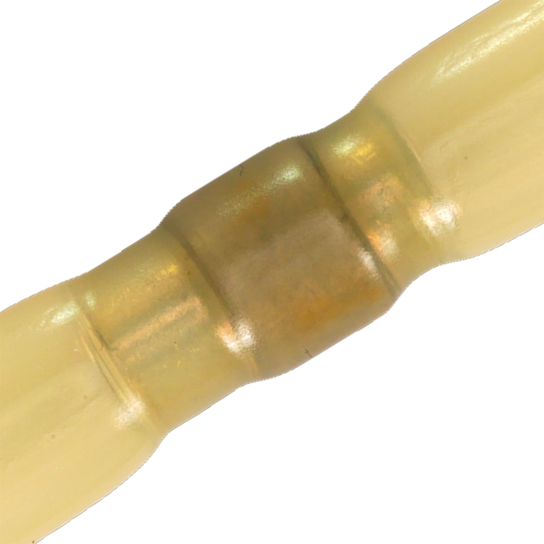 Sealey Heat Shrink Butt Connector with Crimp & Solder Yellow Pk 25