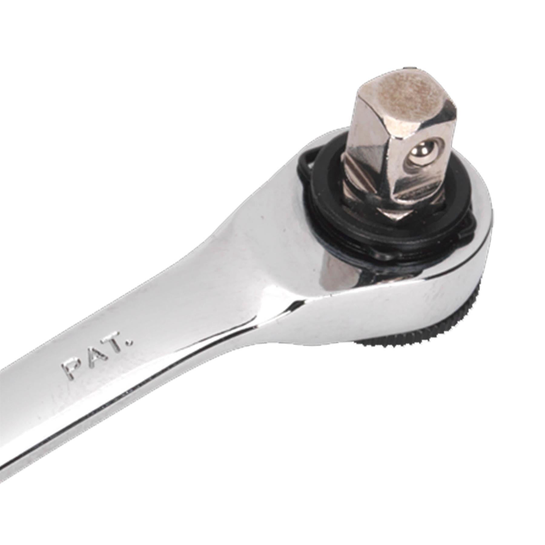 Sealey Ratchet Spanner 1/4"Hex x 5/16"Hex Dr & 1/4"Sq Dr Adaptor